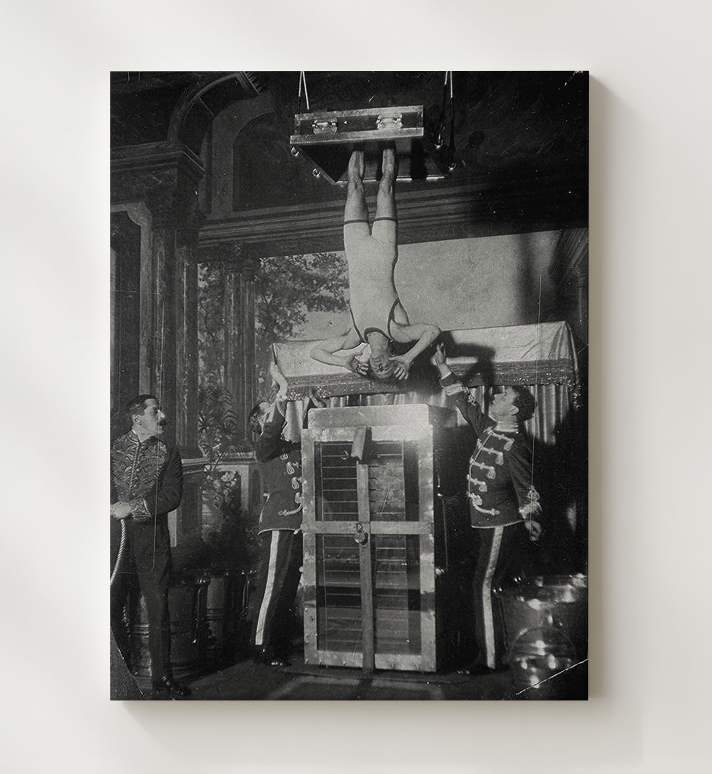 Houdini - Torture Cell Rehearsal - Magic Poster - 20x24 Canvas