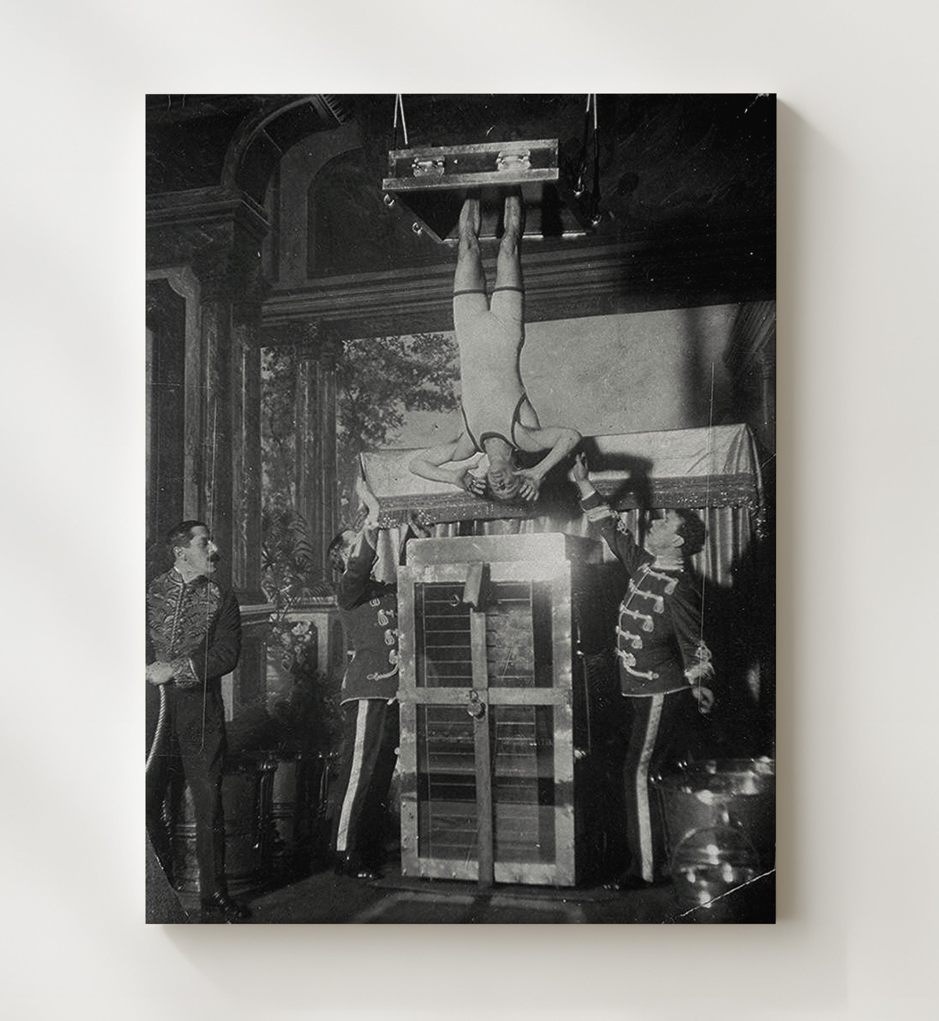 Houdini - Torture Cell Rehearsal - Magic Poster - 20x24 Canvas