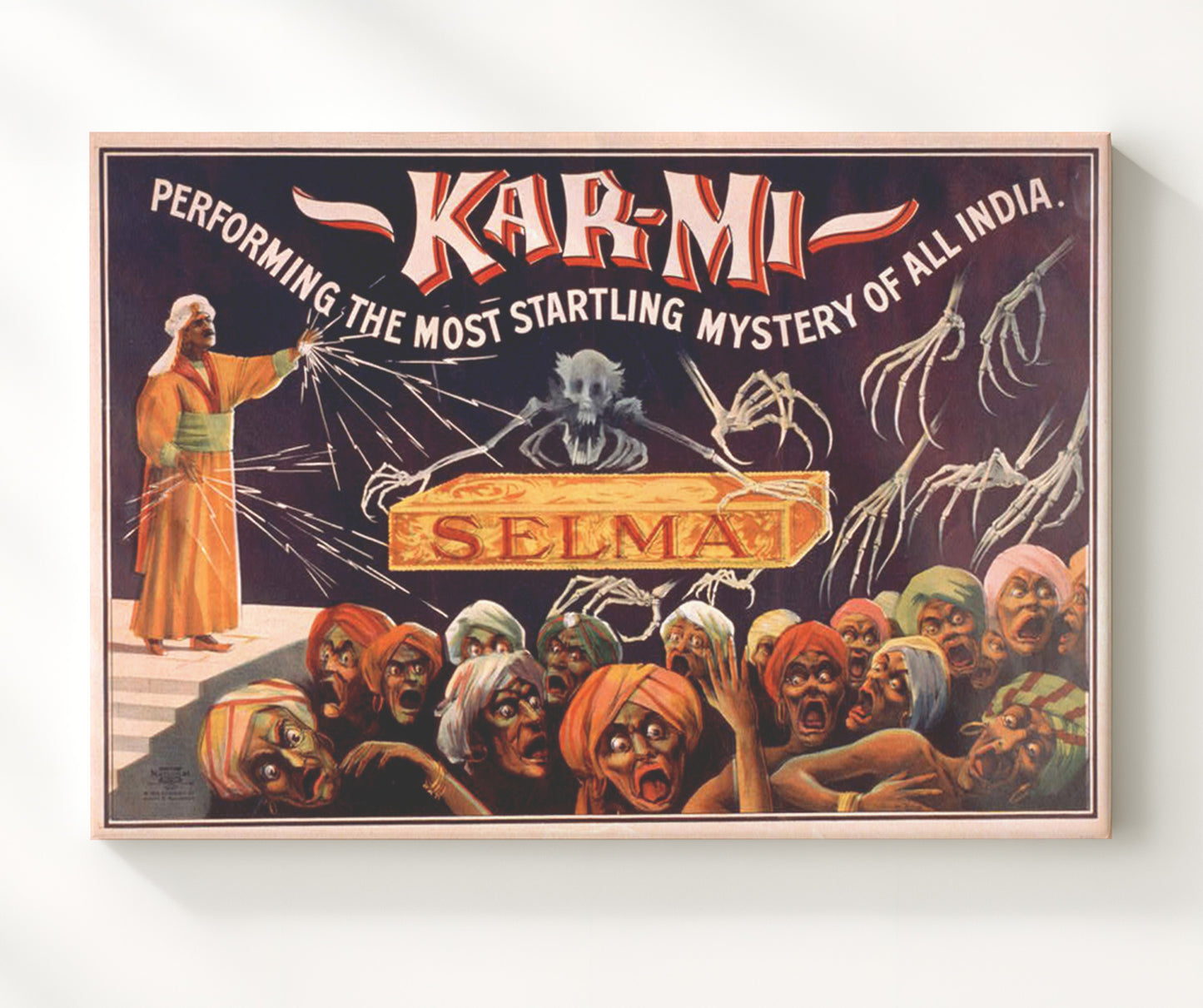 Kar-Mi - Startling Mystery of India - Magic Poster - 20x24 Canvas
