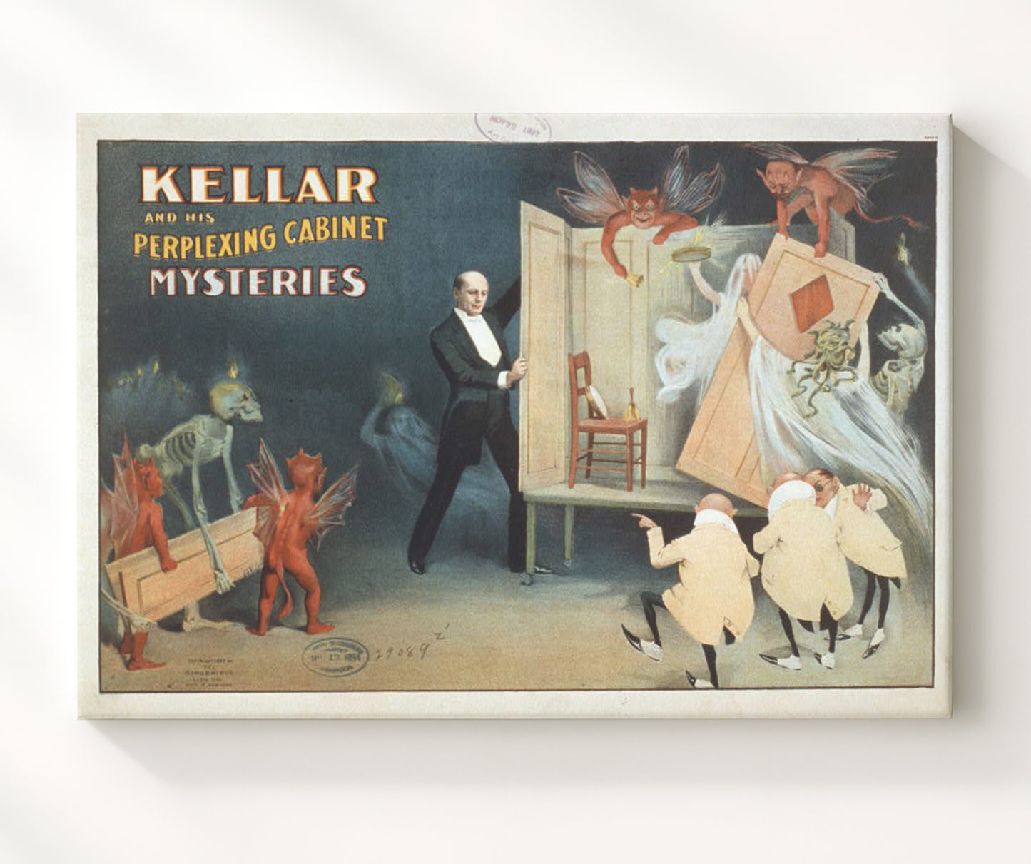 Kellar - Cabinet of Mysteries - Magic Poster - 20x24 Canvas