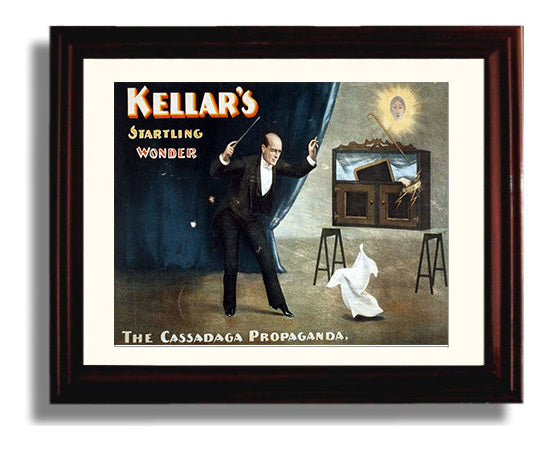 Kellar - Cassadaga Propaganda - Magic Poster - 8x10 Beveled Frame