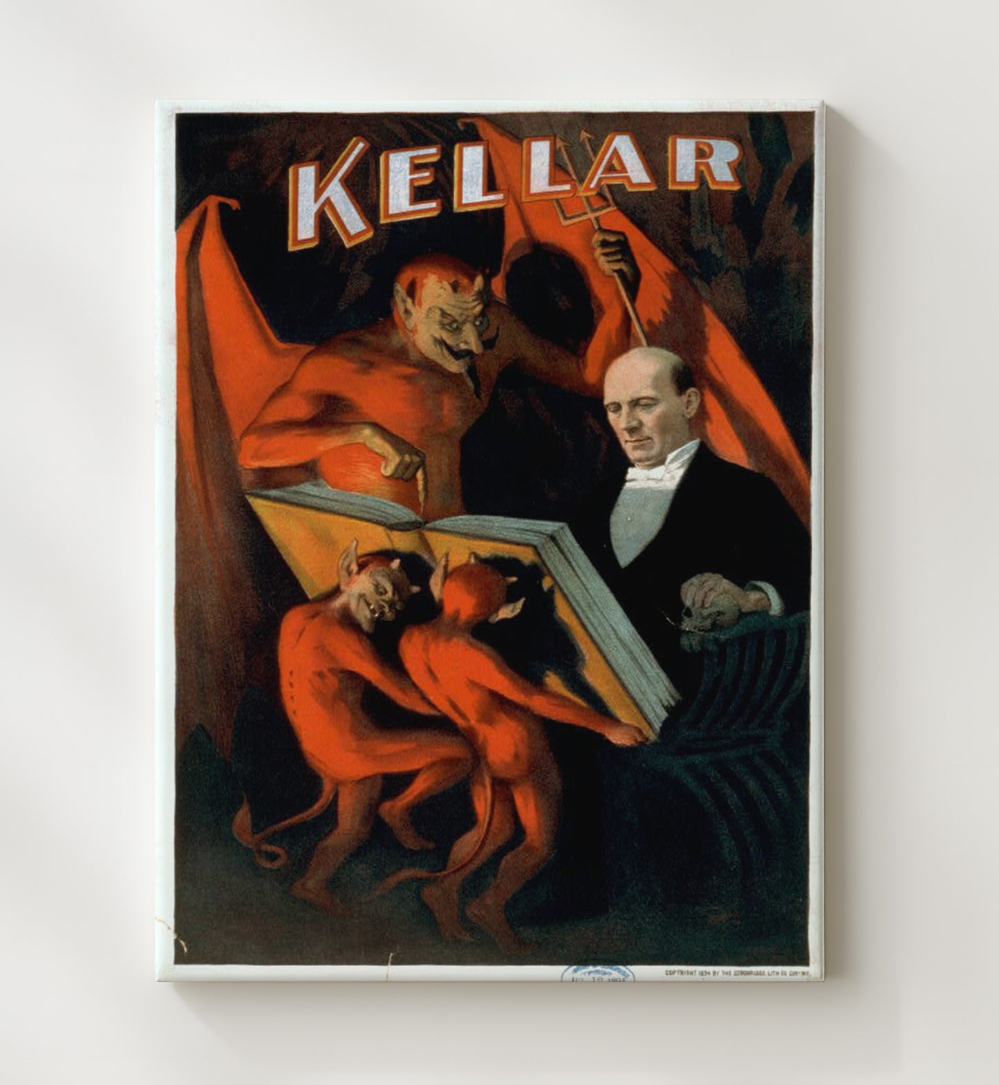 Kellar - Devils at His Elbow - Magic Poster - 20x24 Canvas