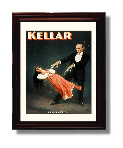 Kellar - Floating Vision - Magic Poster - 8x10 Beveled Frame