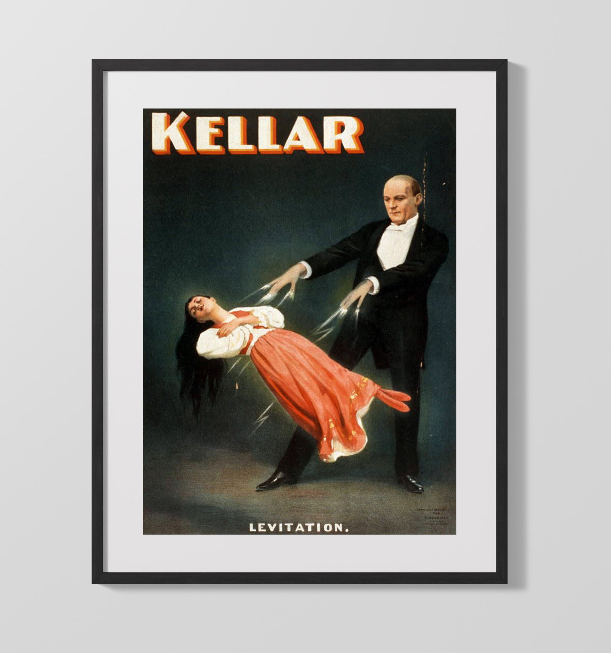 Kellar - Floating Vision - Magic Poster - 16x20 Gallery Frame