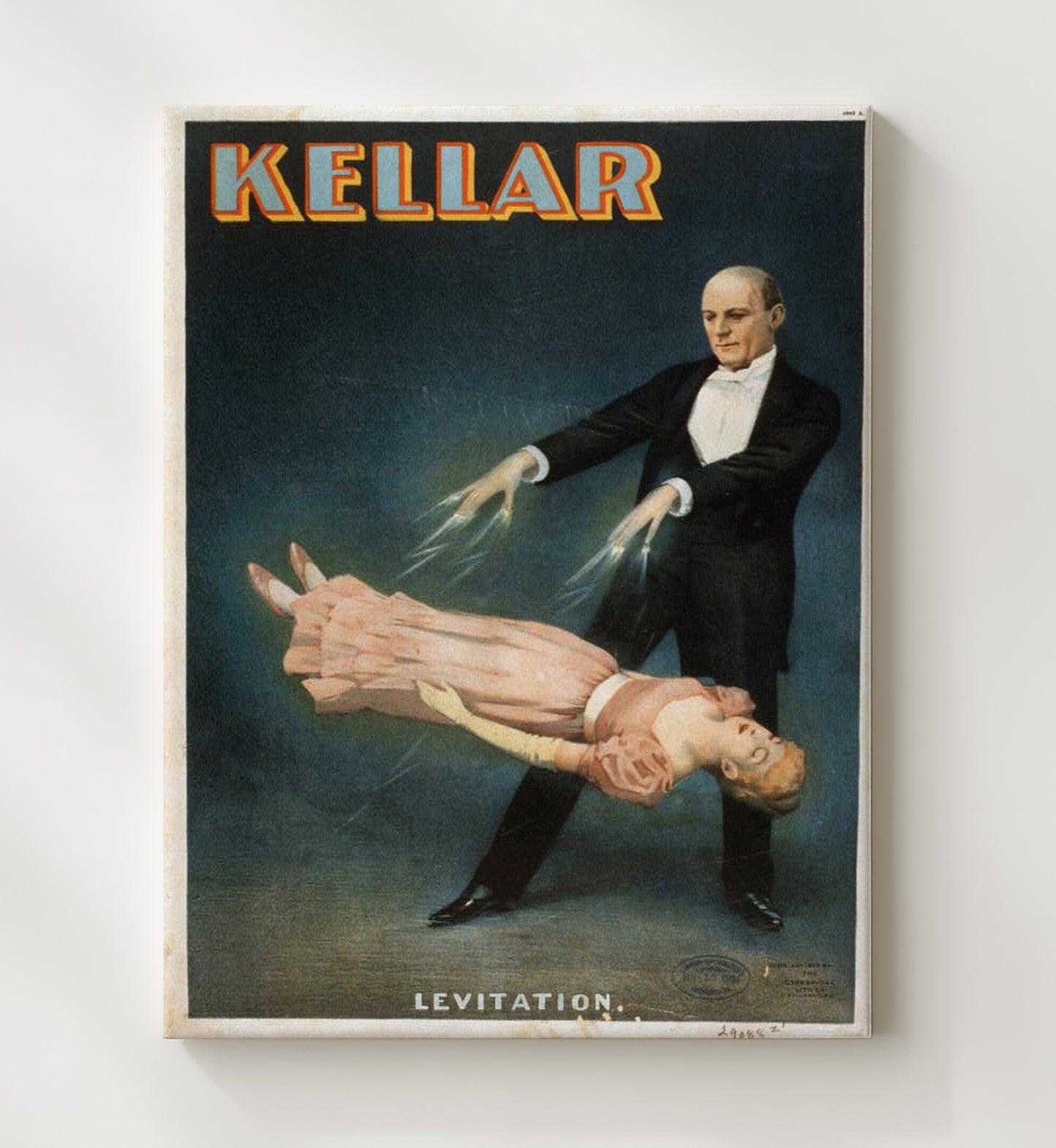 Kellar - Levitation Act - Magic Poster - 20x24 Canvas