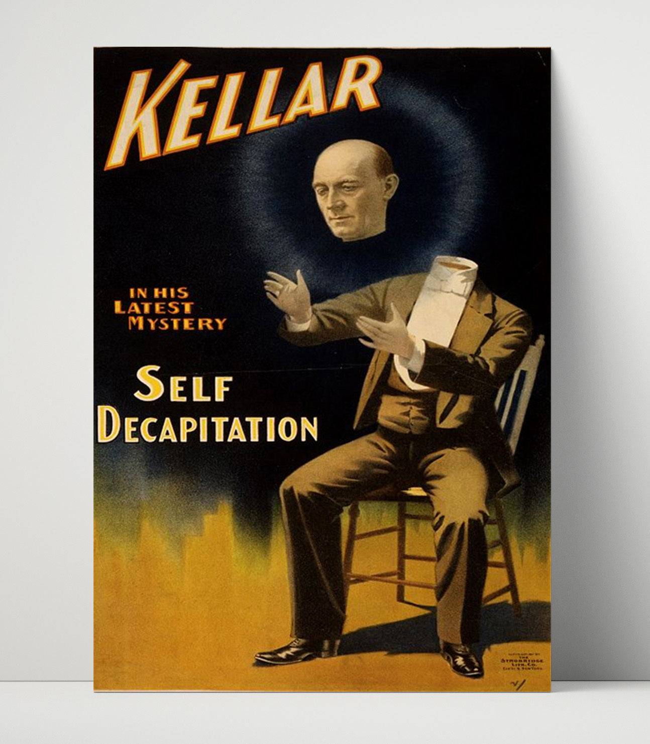 Kellar - Self Decapitation - Magic Poster - 16x20 Unframed Print