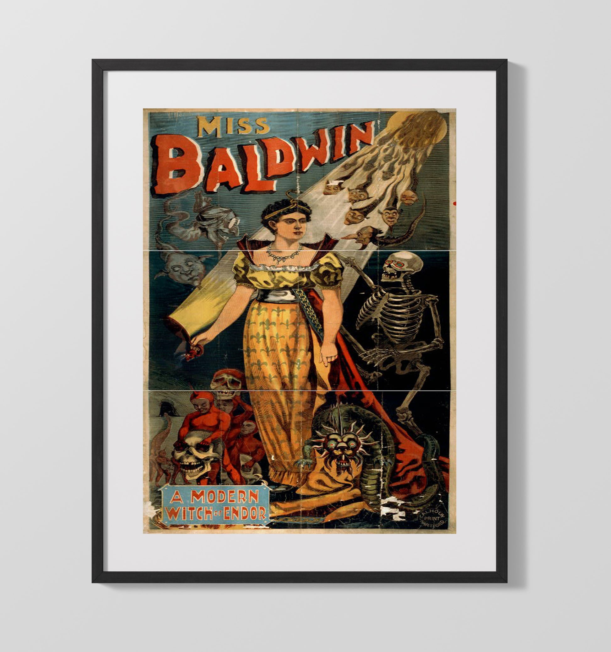 Miss Baldwin - Witch of Endor - Magic Poster - 16x20 Gallery Frame