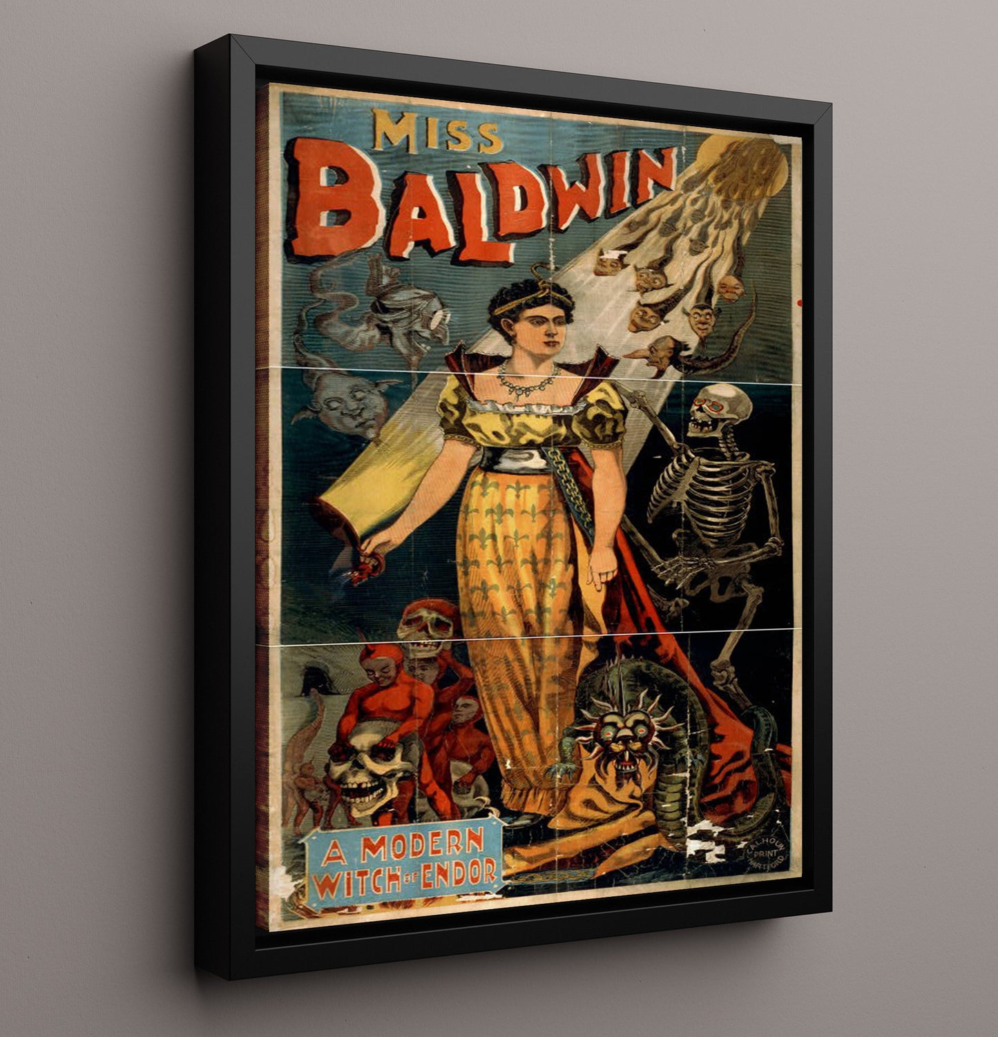 Miss Baldwin - Witch of Endor - Magic Poster - 16x20 Framed Canvas