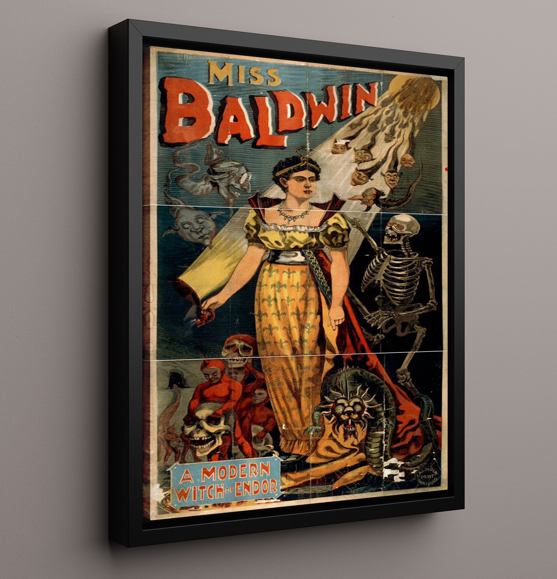 Miss Baldwin - Witch of Endor - Magic Poster - 16x20 Framed Canvas