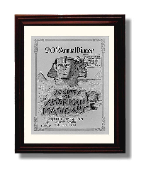 Society of American Magicians Dinner - Commemorative Magic Art - Magic Poster - 8x10 Beveled Frame