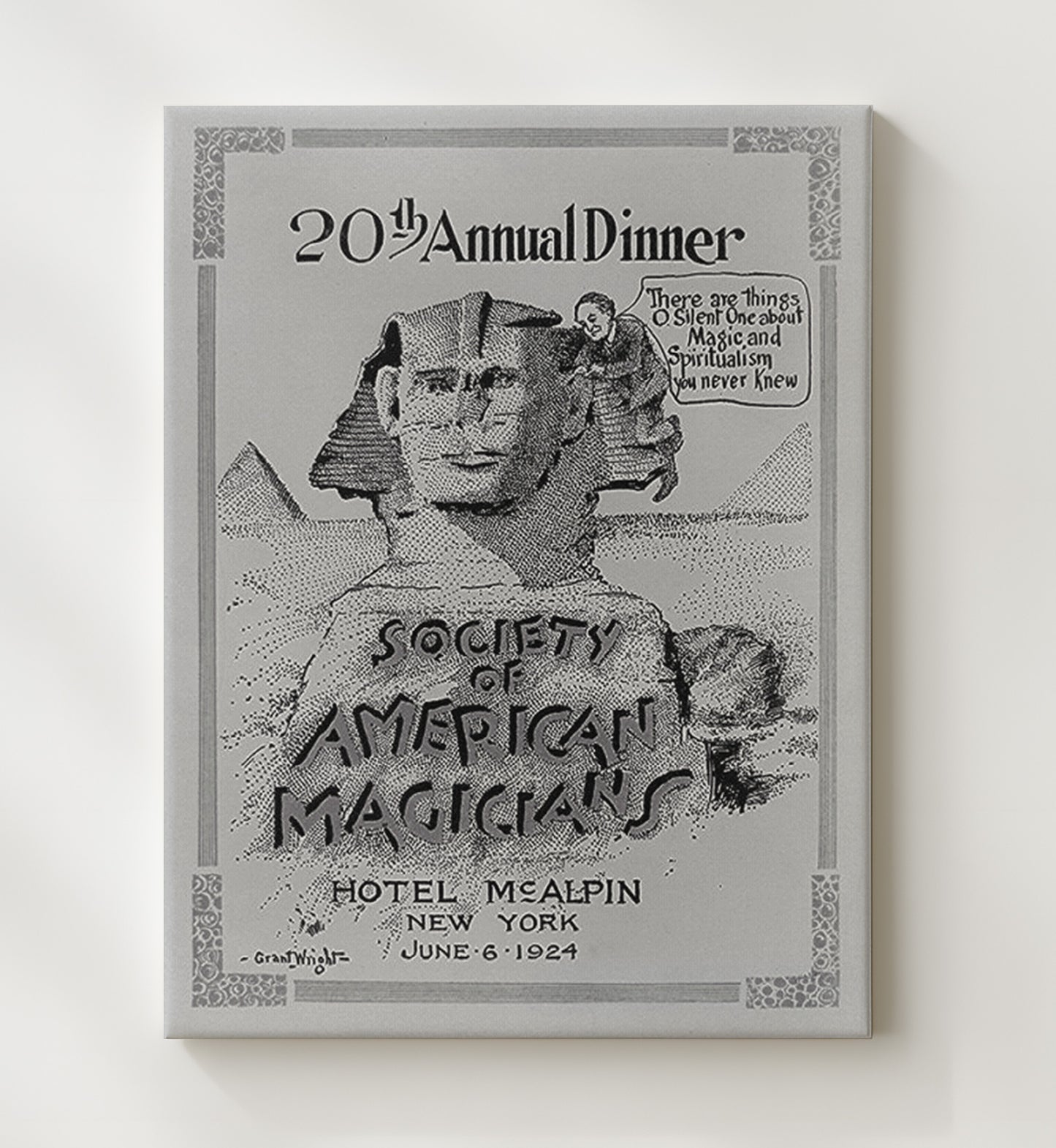 Society of American Magicians Dinner - Commemorative Magic Art - Magic Poster - 20x24 Canvas