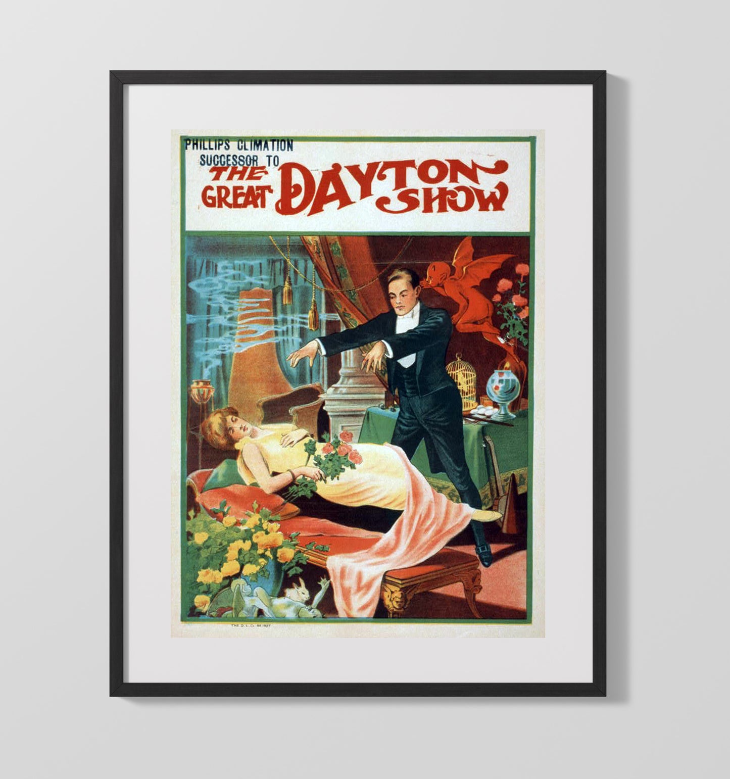The Great Dayton - Enchanted Chamber - Magic Poster - 16x20 Gallery Frame