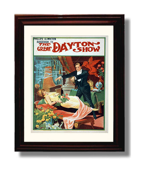 The Great Dayton - Enchanted Chamber - Magic Poster - 8x10 Beveled Frame