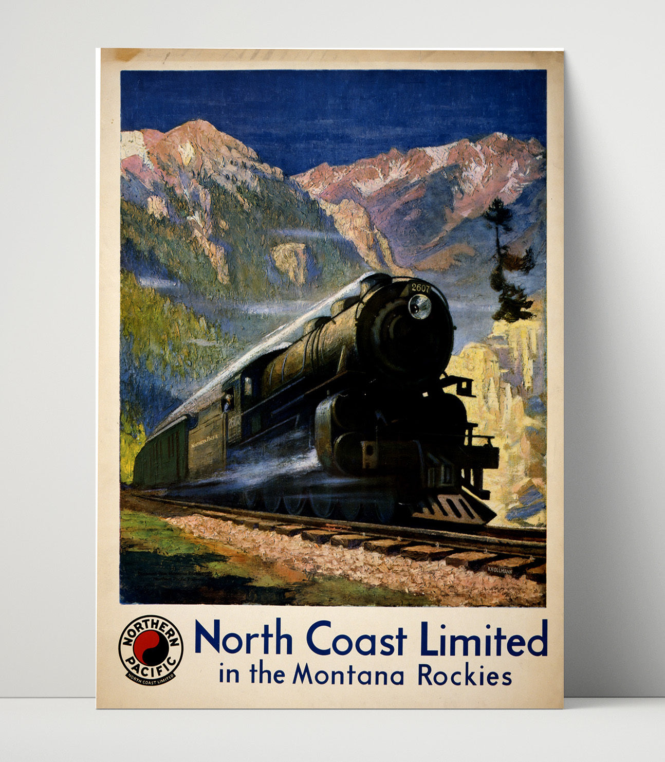 North Coast Limited - Northern Pacific - Montana Rockies - Montana Rockies Travel Art - Railroad Poster - 16x20 Unframed Print