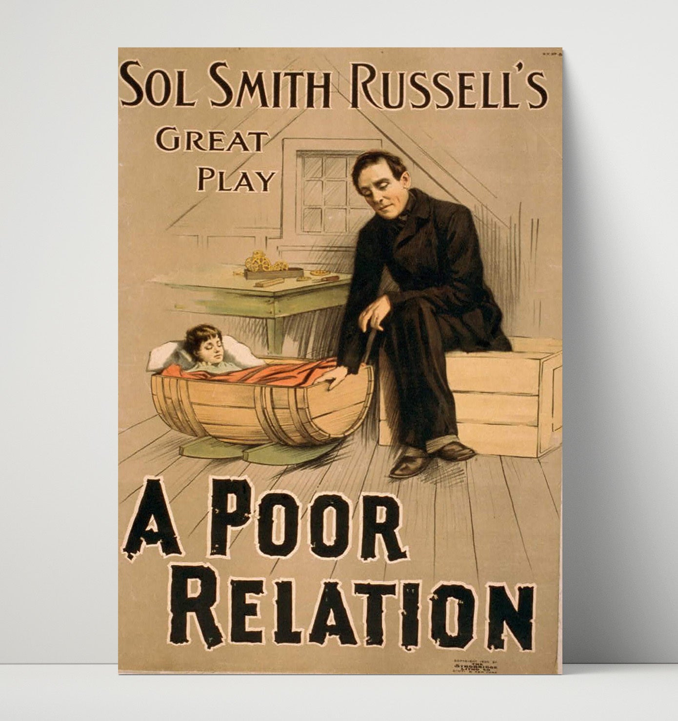 A Poor Relation - Barrel Bedtime - Theater Poster - 16x20 Unframed Print