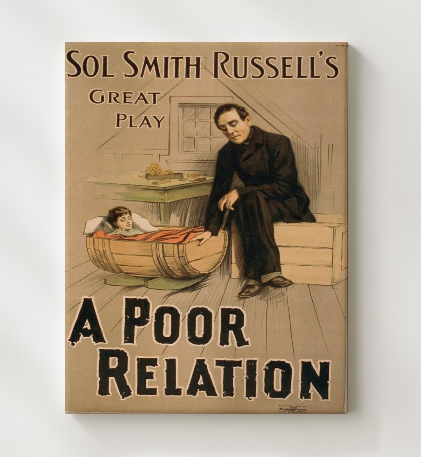 A Poor Relation - Barrel Bedtime - Theater Poster - 20x24 Canvas