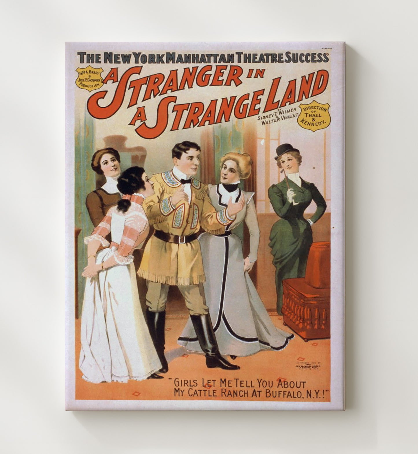 A Stranger in a Strange Land - Ranch Romance - Theater Poster - 20x24 Canvas