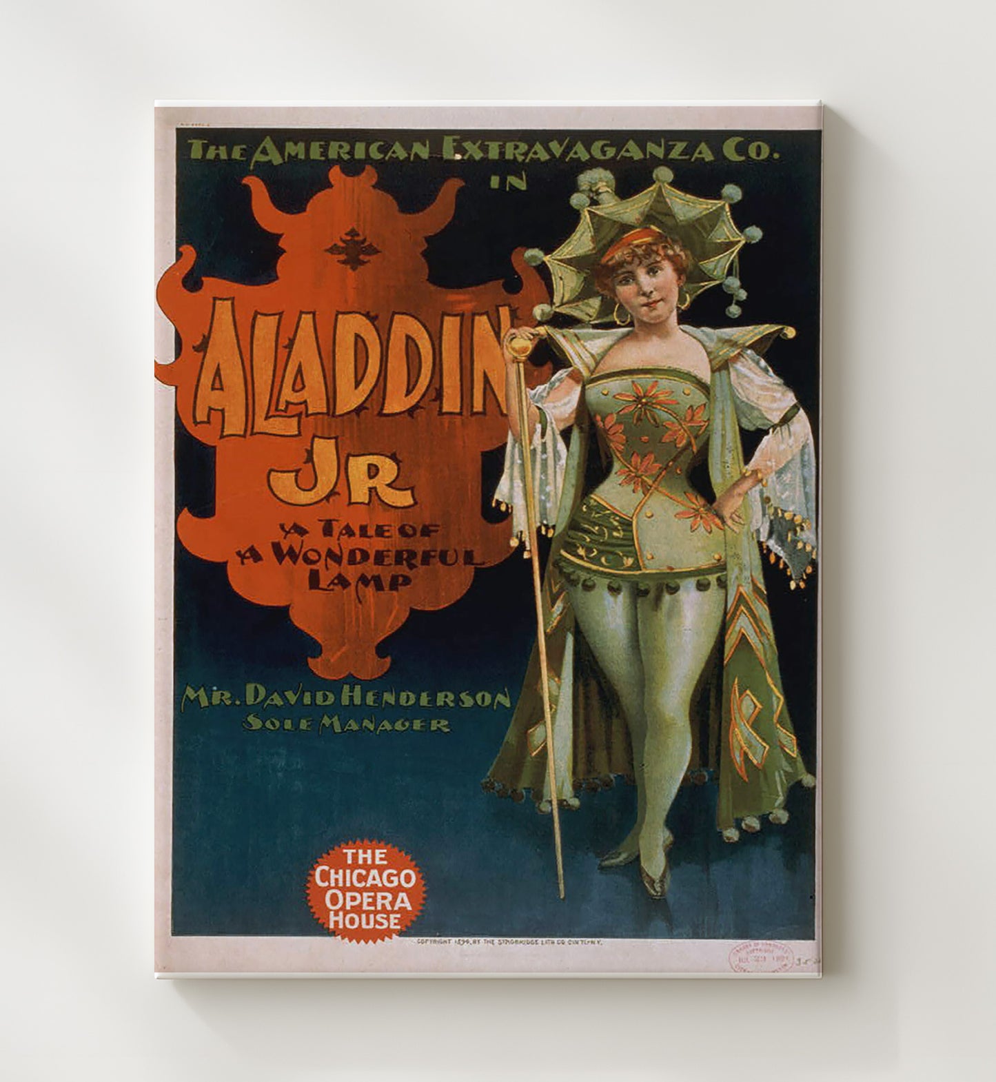 Aladdin Jr - Lamp of Laughs - Theater Poster - 20x24 Canvas