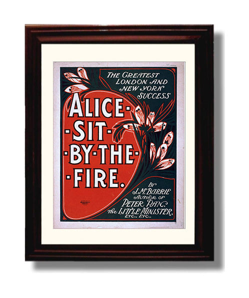 Alice Sit by the Fire - Cozy London Hit - Theater Poster - 8x10 Beveled Frame