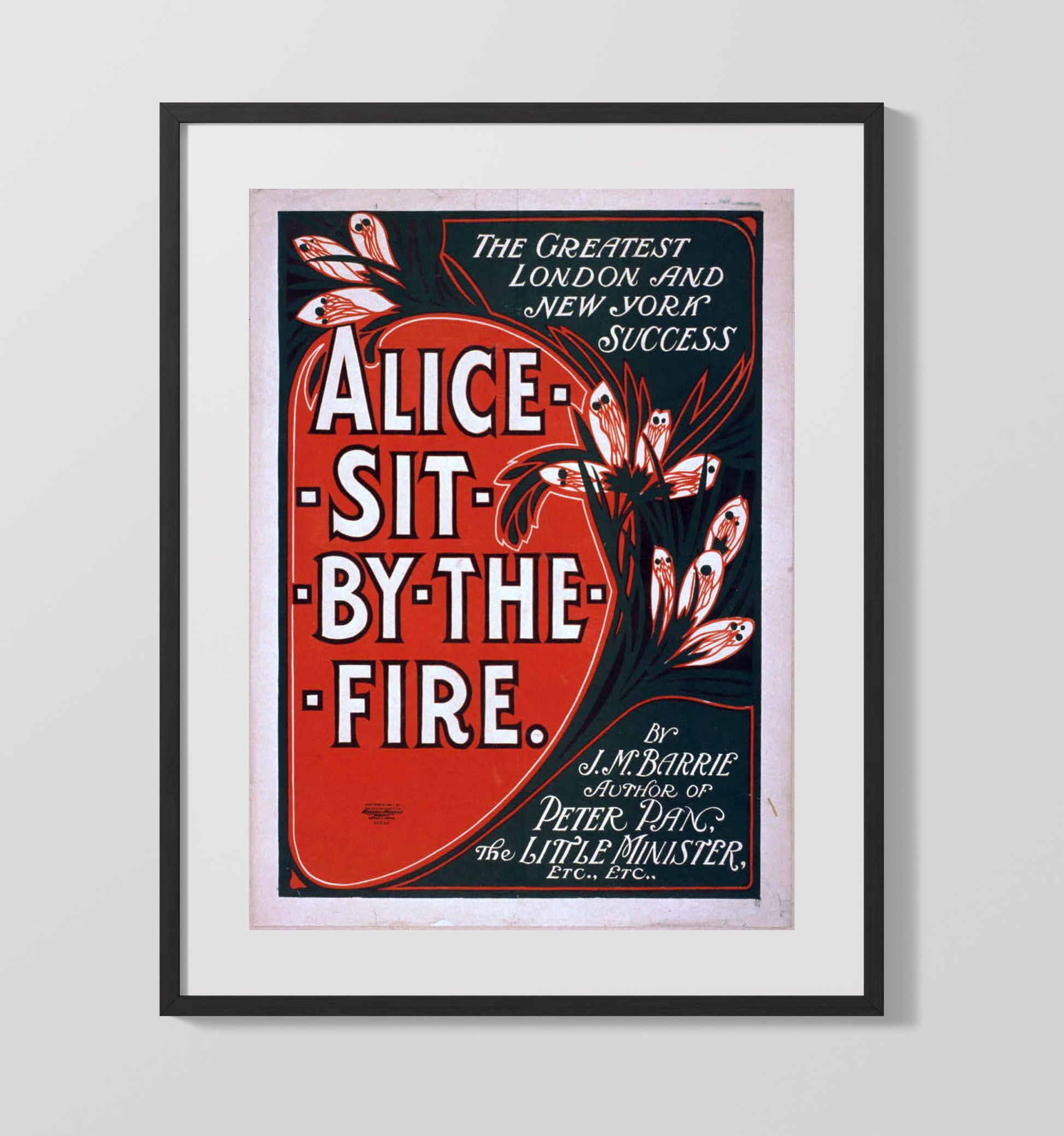 Alice Sit by the Fire - Cozy London Hit - Theater Poster - 16x20 Gallery Frame