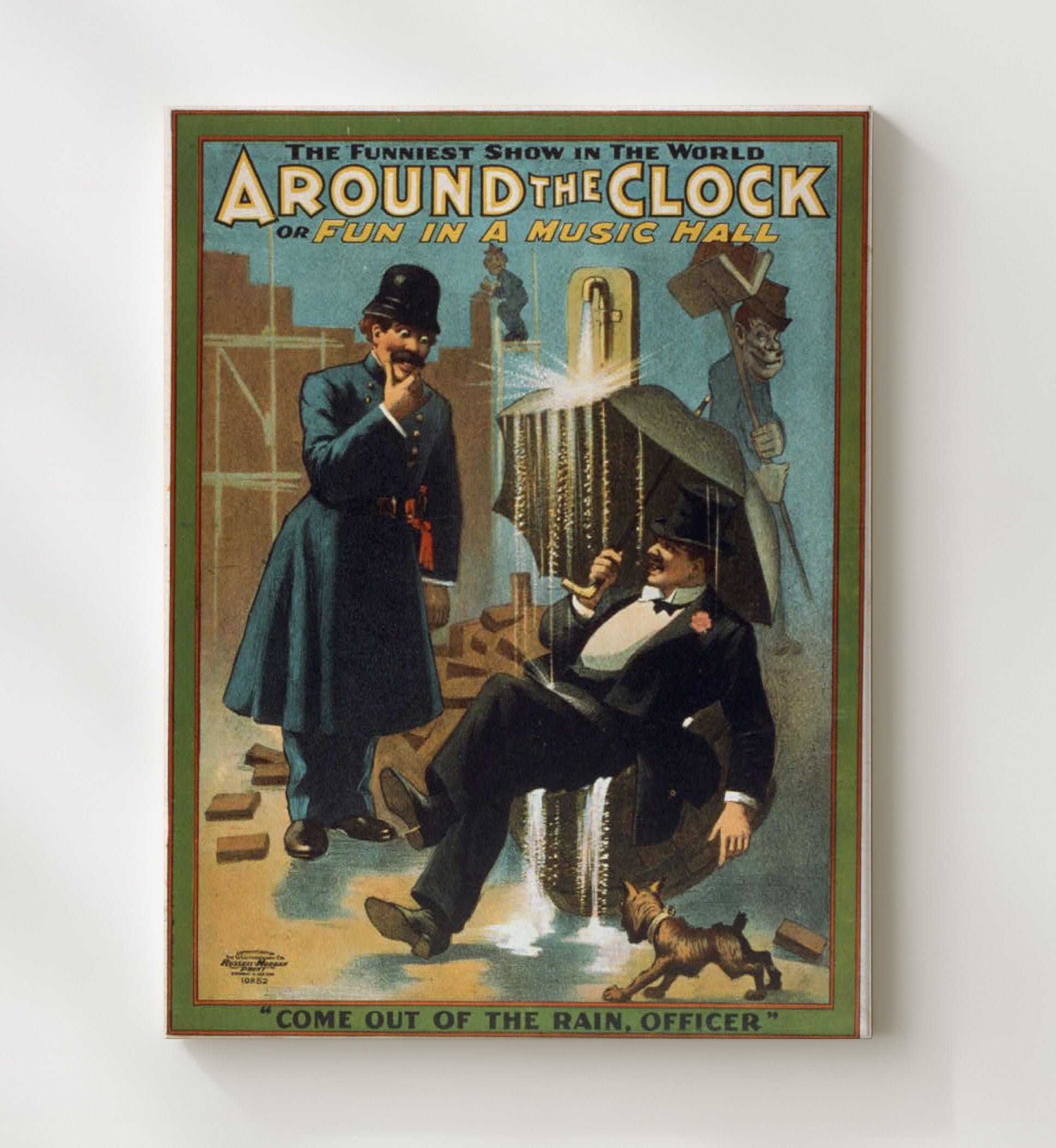 Around the Clock - Umbrella Comedy - Theater Poster - 20x24 Canvas