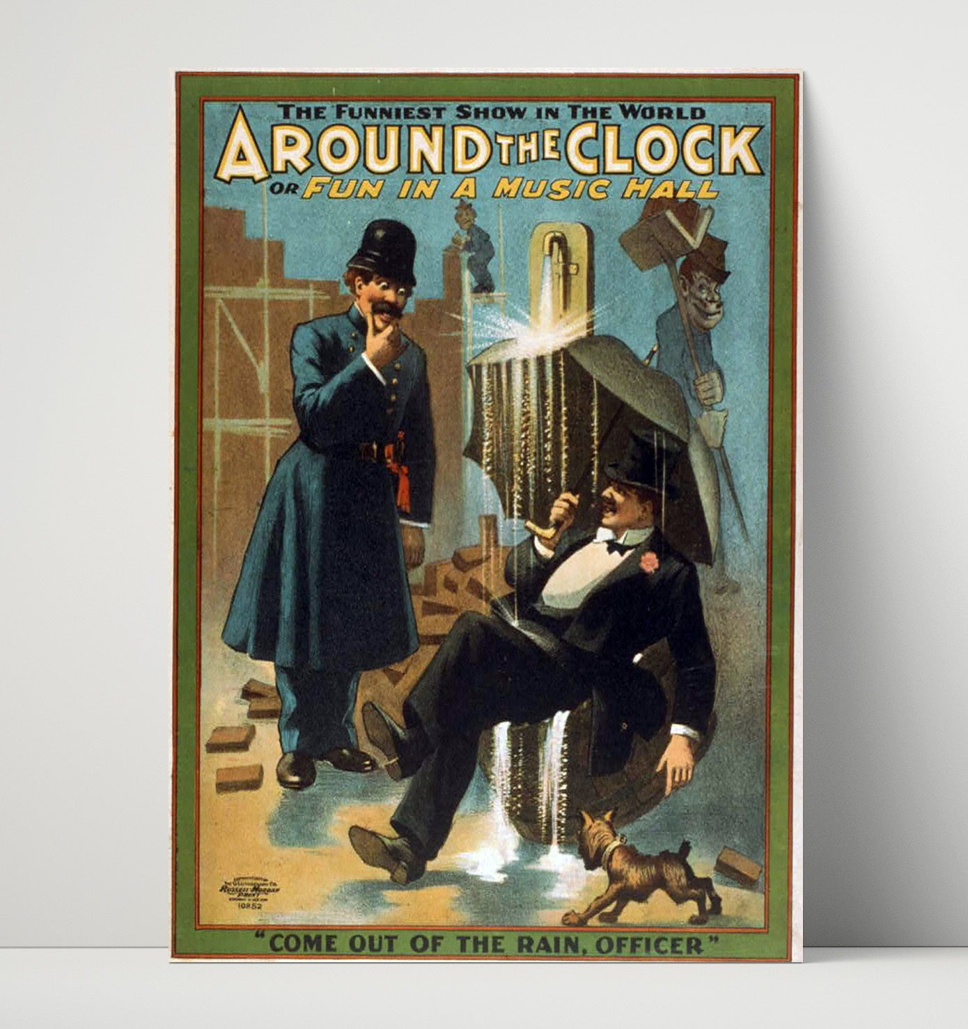 Around the Clock - Umbrella Comedy - Theater Poster - 16x20 Unframed Print