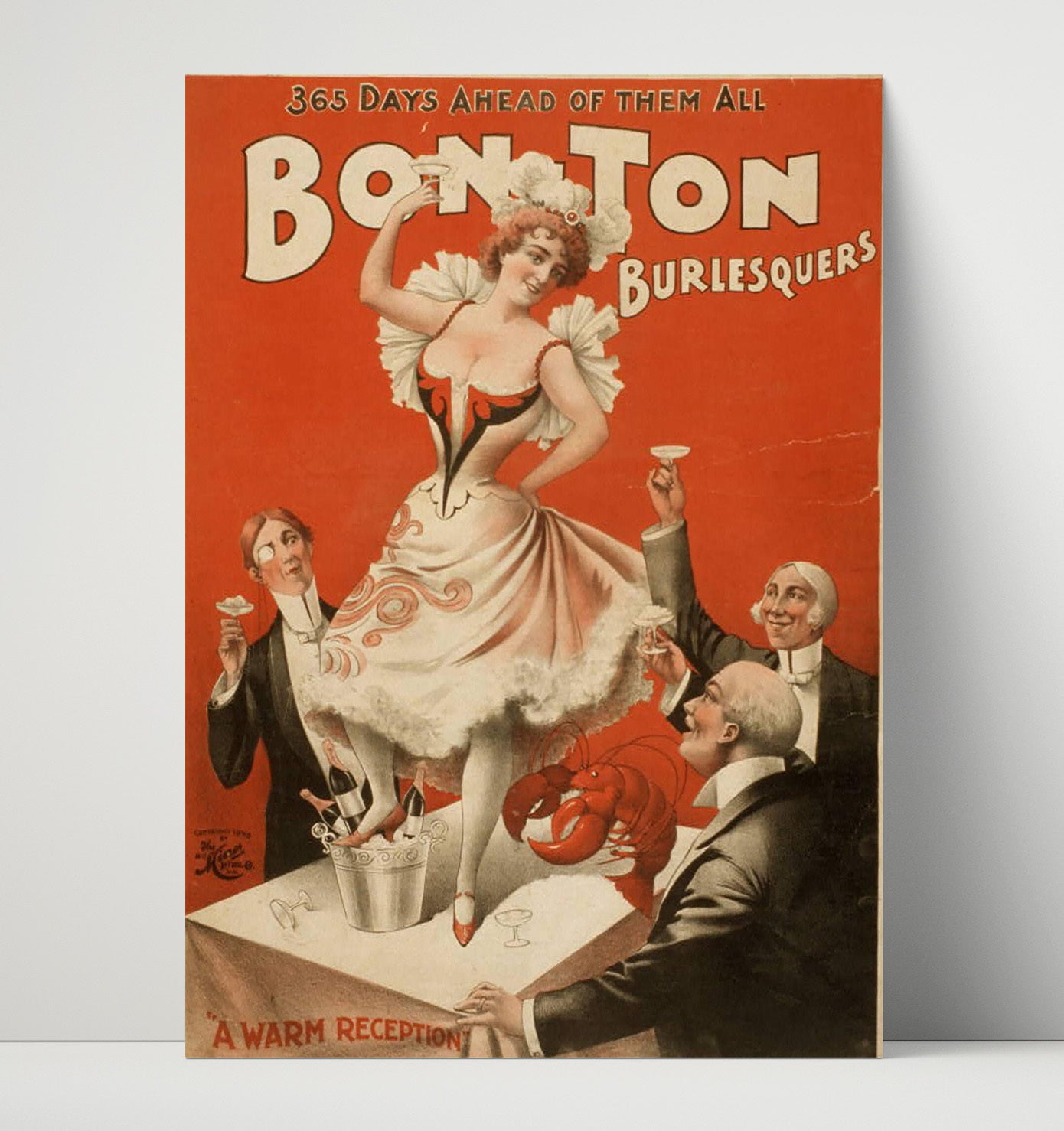 Bonton Burlesquers - Lobster Cabaret - Theater Poster - 16x20 Unframed Print