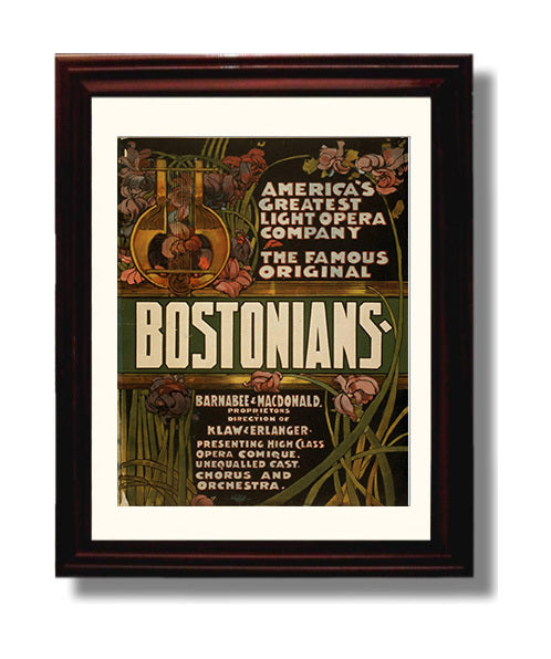 Bostonians - Opera in Bloom - Theater Poster - 8x10 Beveled Frame