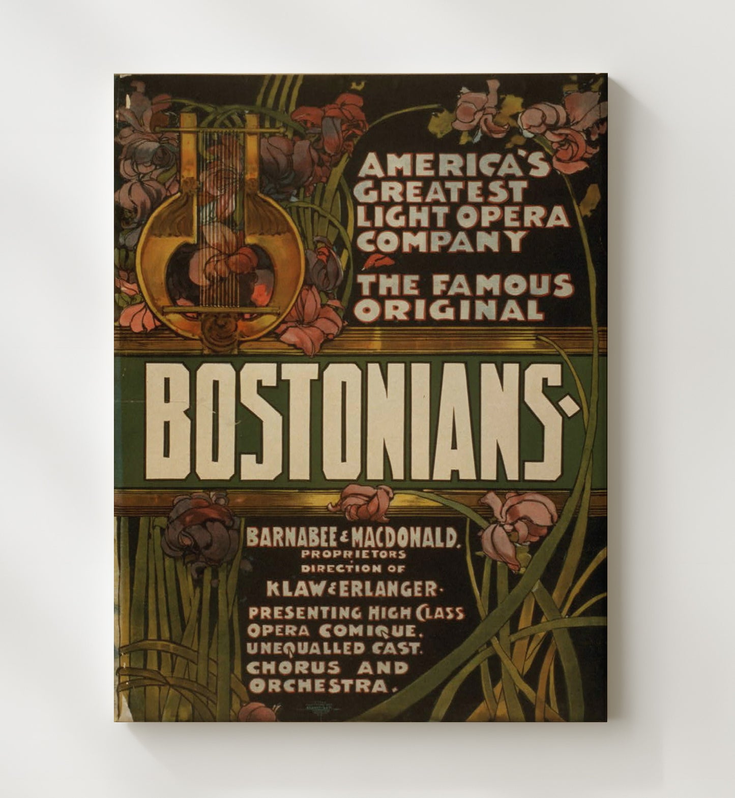 Bostonians - Opera in Bloom - Theater Poster - 20x24 Canvas