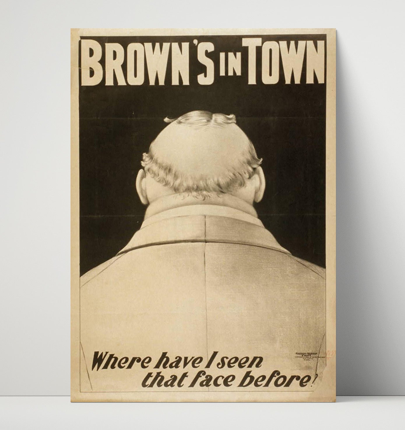 Browns in Town - Back of the Joke - Theater Poster - 16x20 Unframed Print