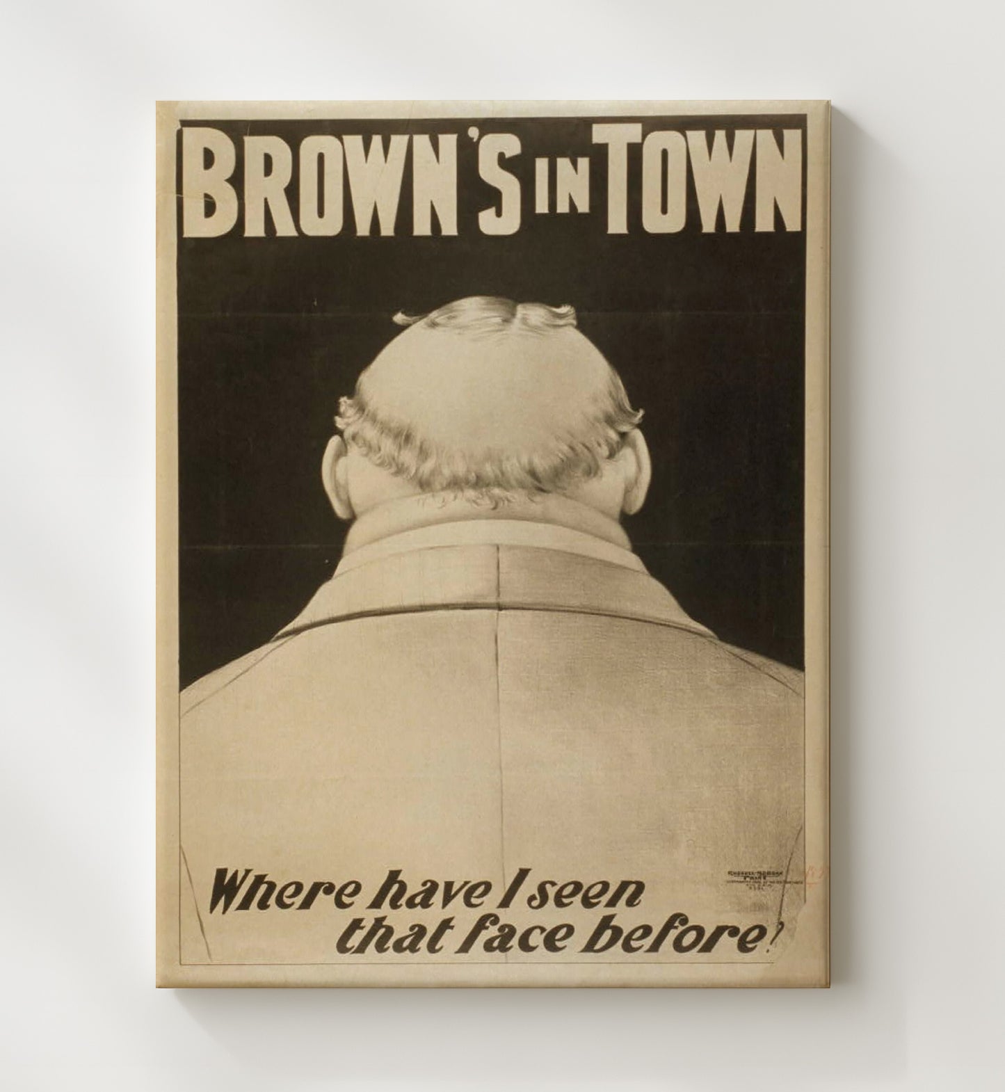 Browns in Town - Back of the Joke - Theater Poster - 20x24 Canvas