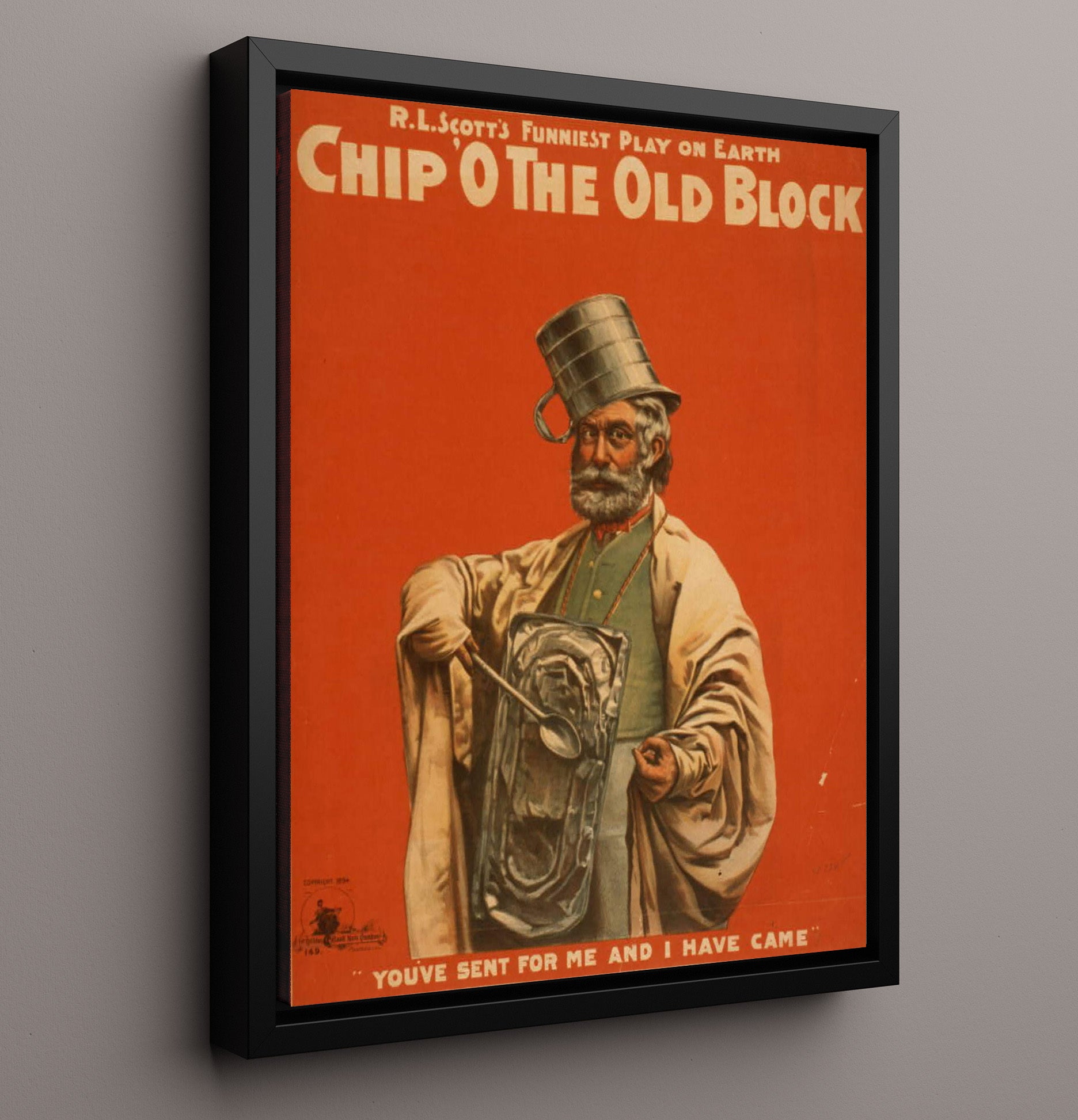 Chip O the Old Block - Kitchen Knight - Theater Poster - 16x20 Framed Canvas
