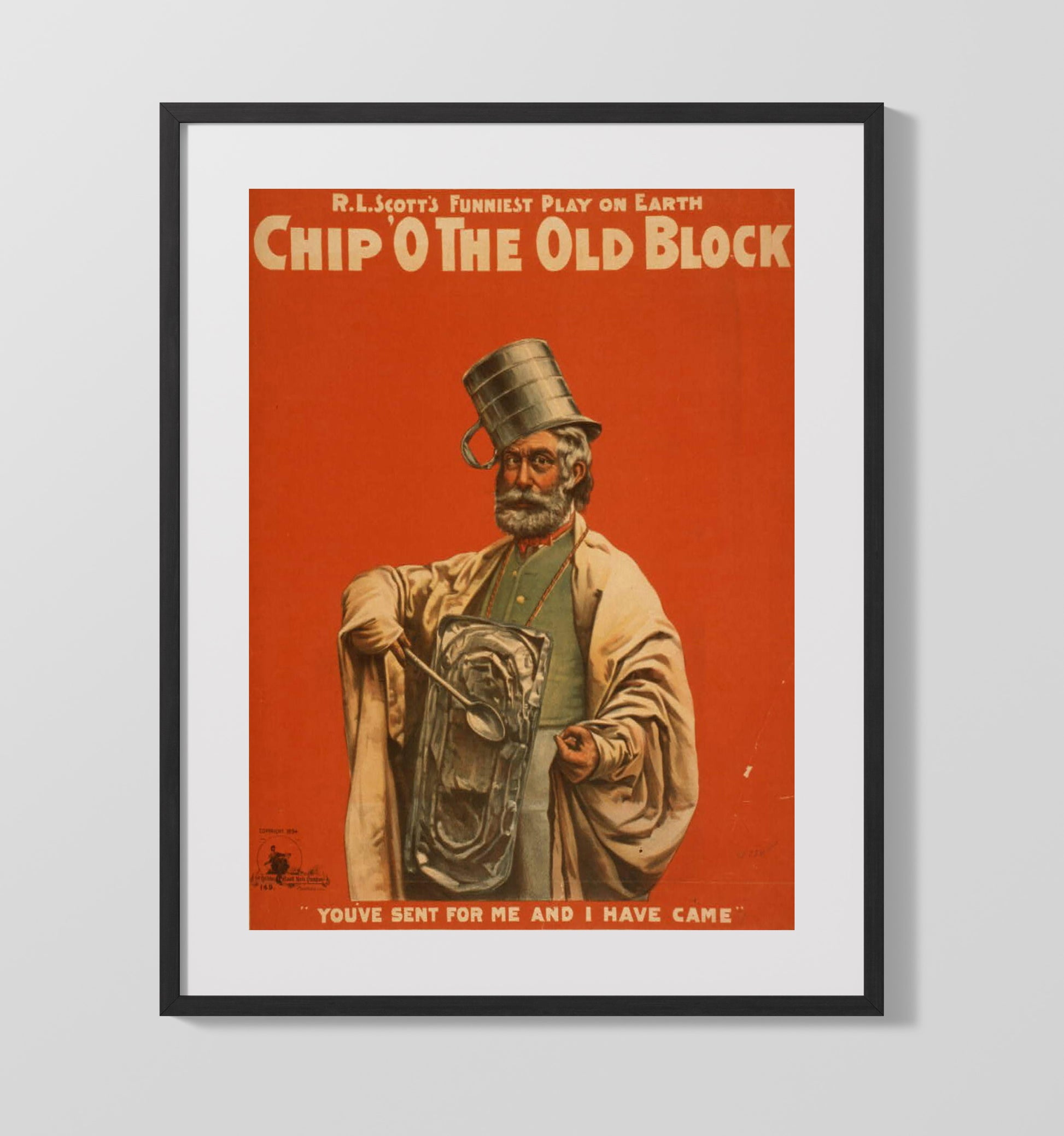 Chip O the Old Block - Kitchen Knight - Theater Poster - 16x20 Gallery Frame