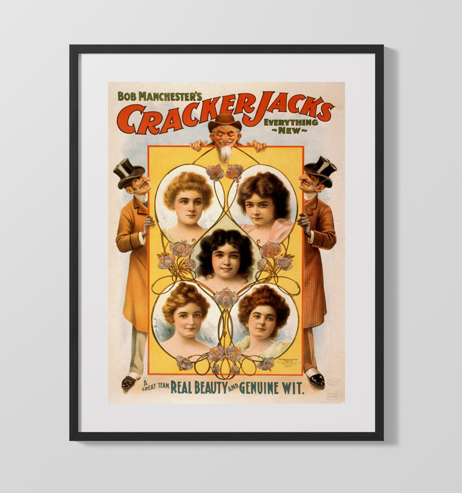 CrackerJacks - Wit and Beauty - Theater Poster - 16x20 Gallery Frame