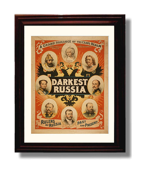 Darkest Russia - Czar Drama - Theater Poster - 8x10 Beveled Frame
