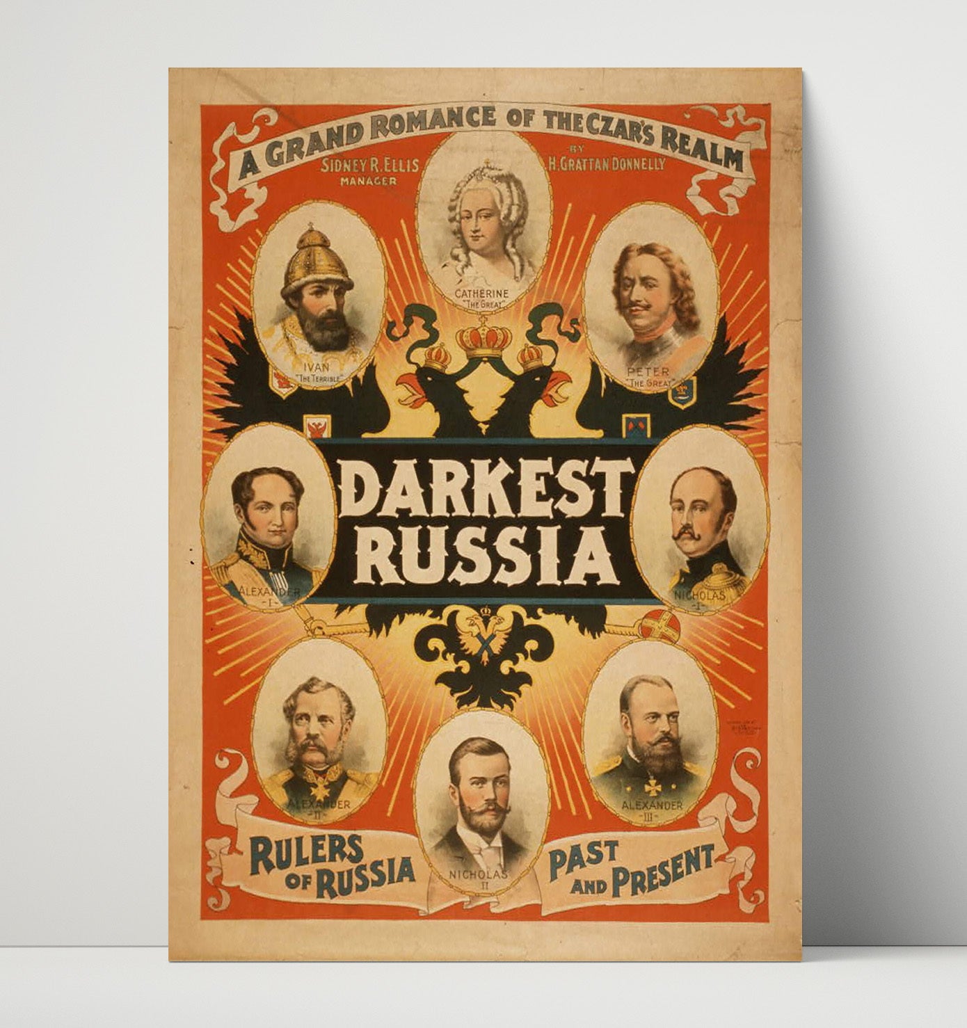 Darkest Russia - Czar Drama - Theater Poster - 16x20 Unframed Print