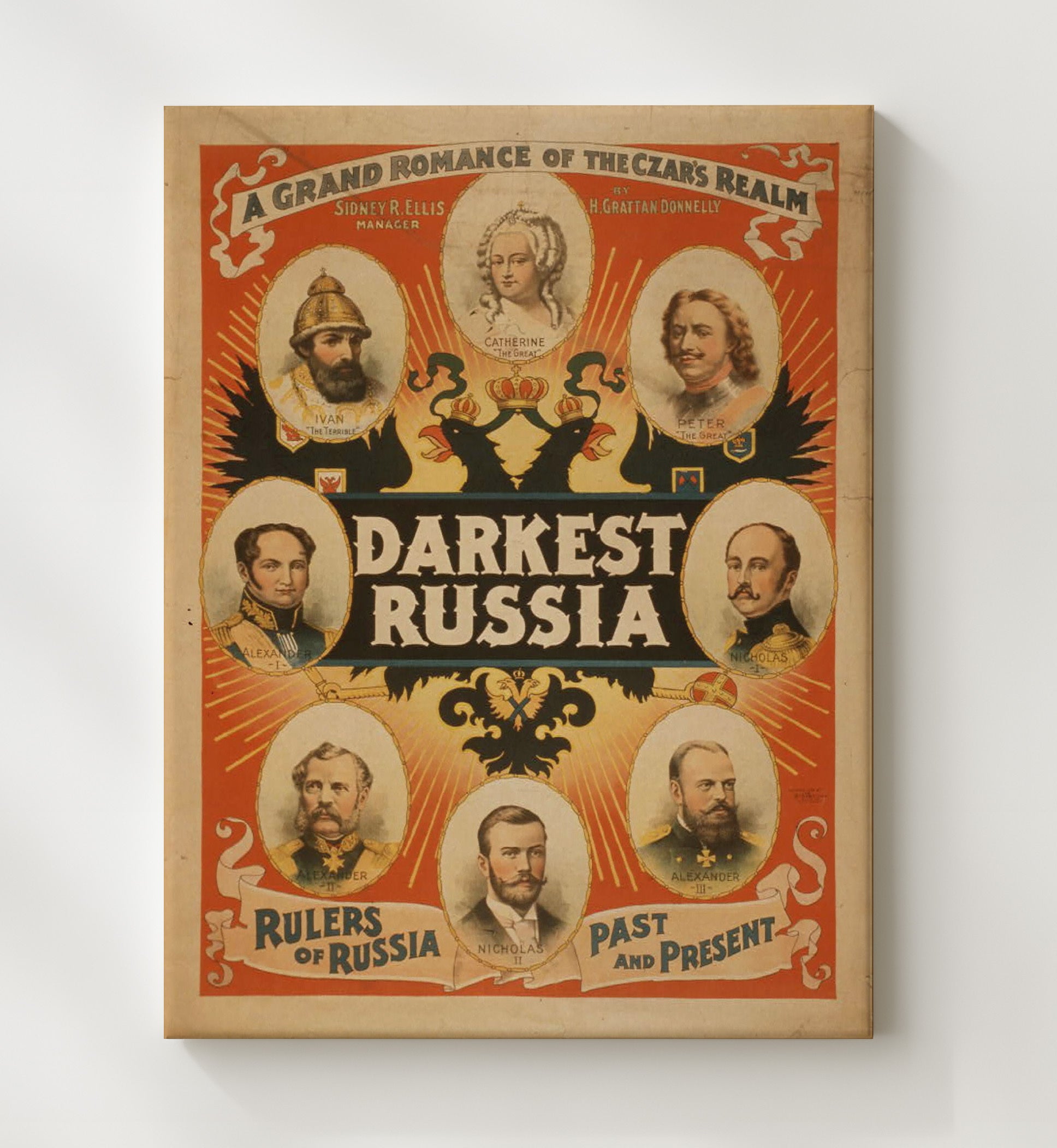 Darkest Russia - Czar Drama - Theater Poster - 20x24 Canvas