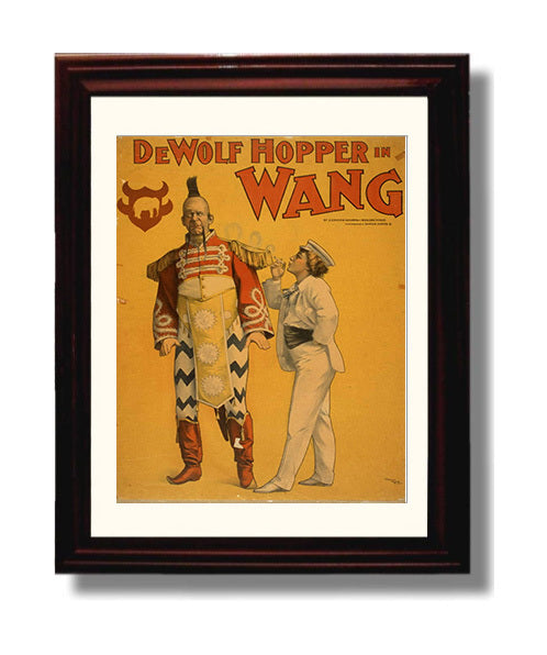 DeWolf Hopper in Wang - Tall Order Comedy - Theater Poster - 8x10 Beveled Frame