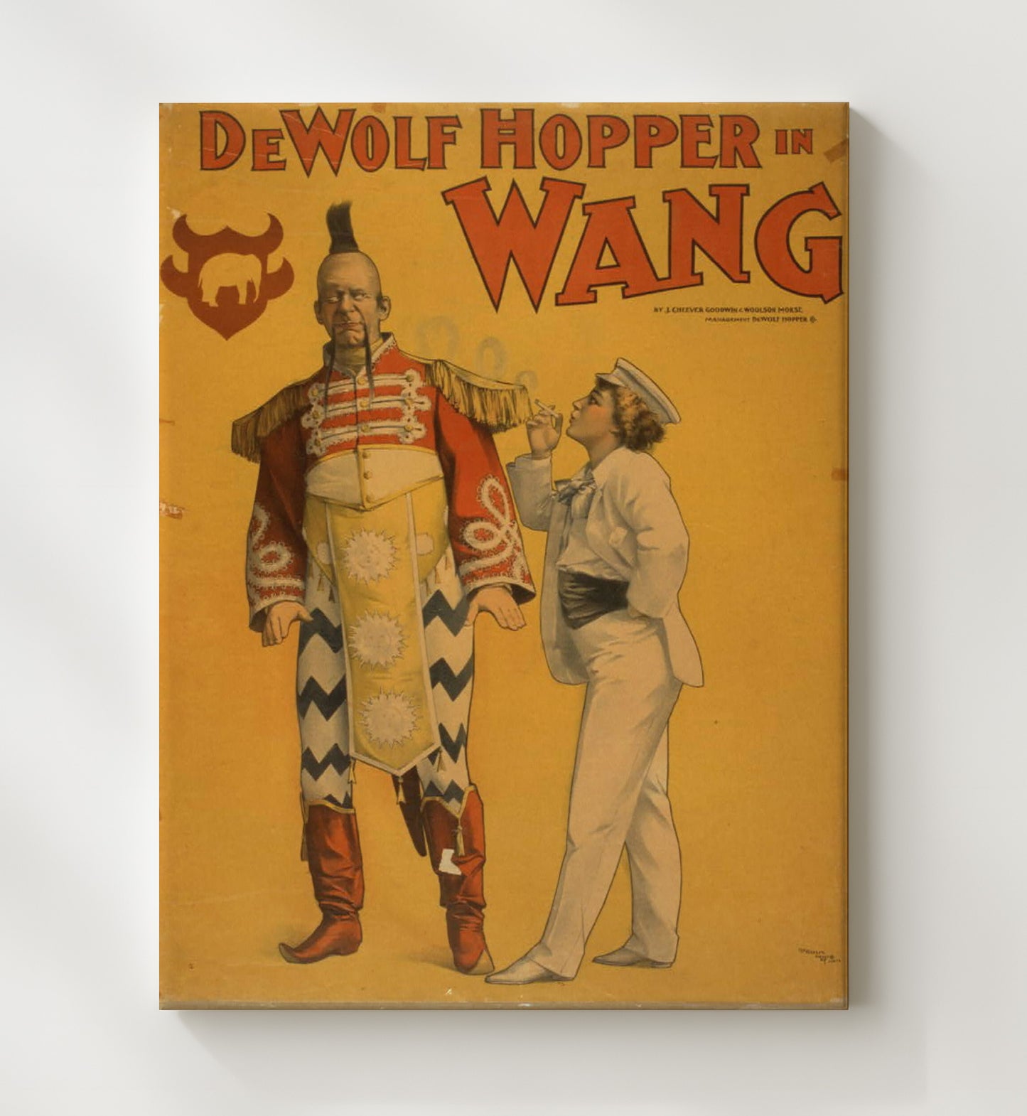 DeWolf Hopper in Wang - Tall Order Comedy - Theater Poster - 20x24 Canvas