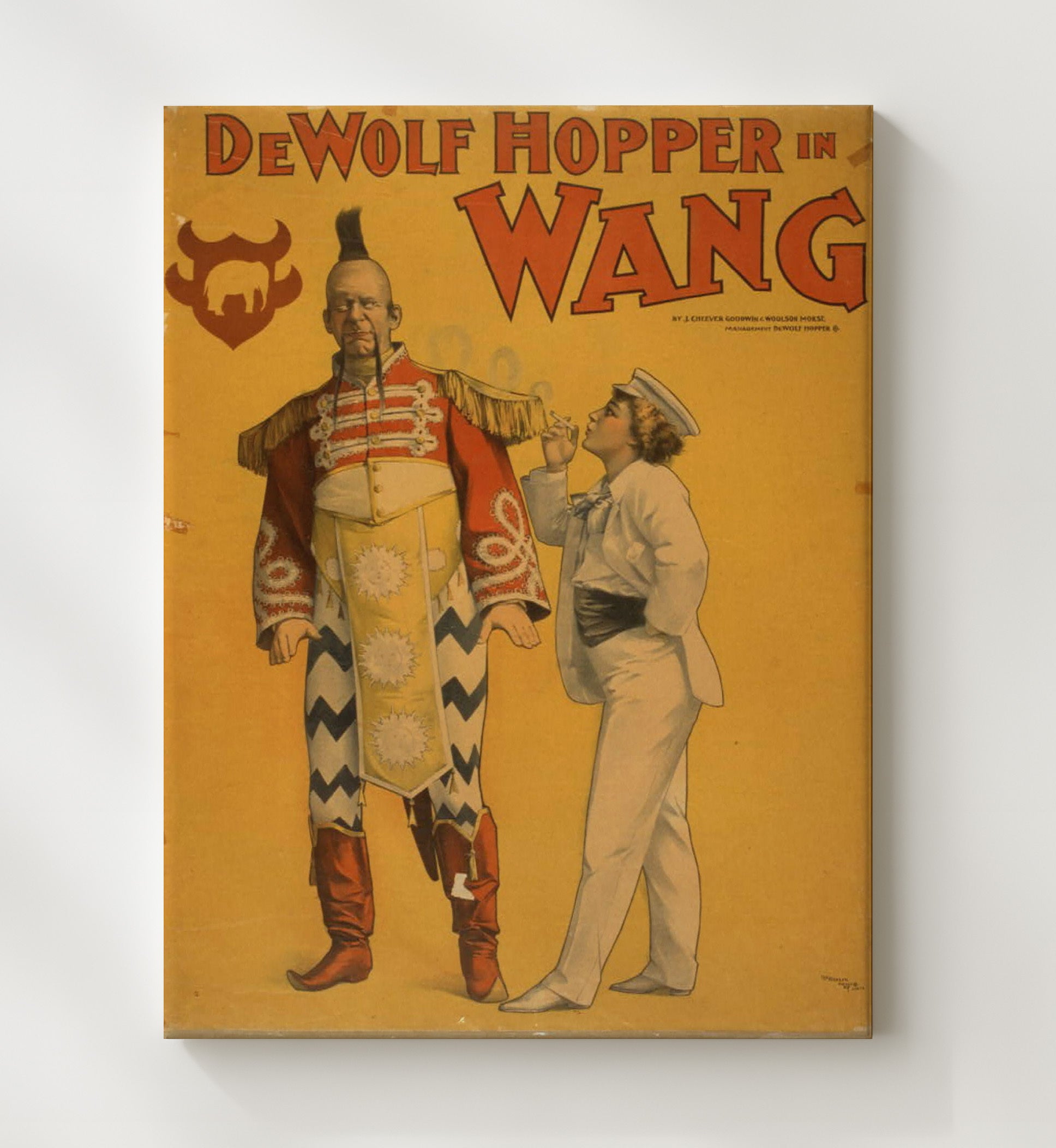 DeWolf Hopper in Wang - Tall Order Comedy - Theater Poster - 20x24 Canvas