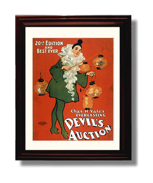 Devils Auction - Lantern Parade - Theater Poster - 8x10 Beveled Frame