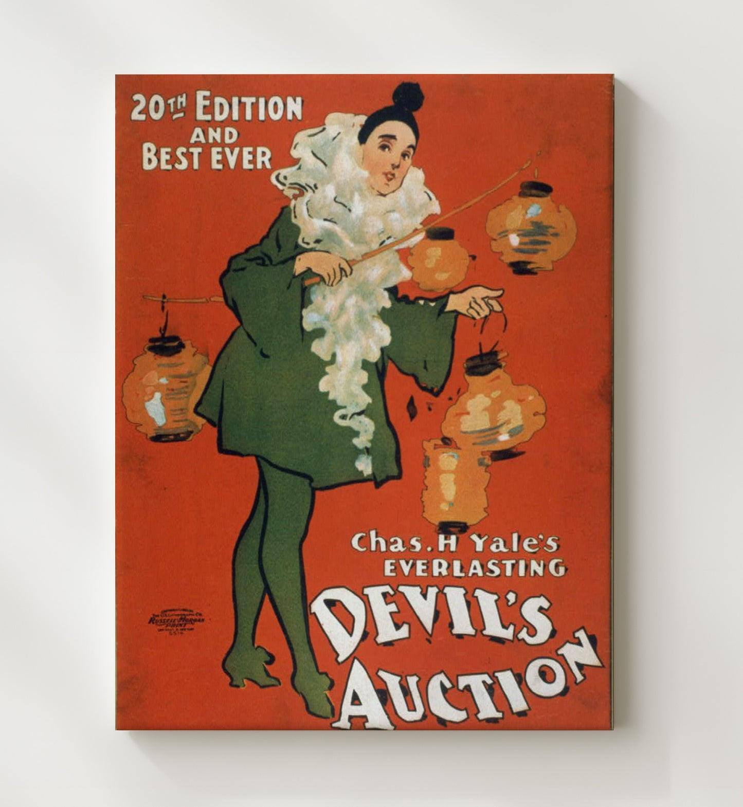 Devils Auction - Lantern Parade - Theater Poster - 20x24 Canvas