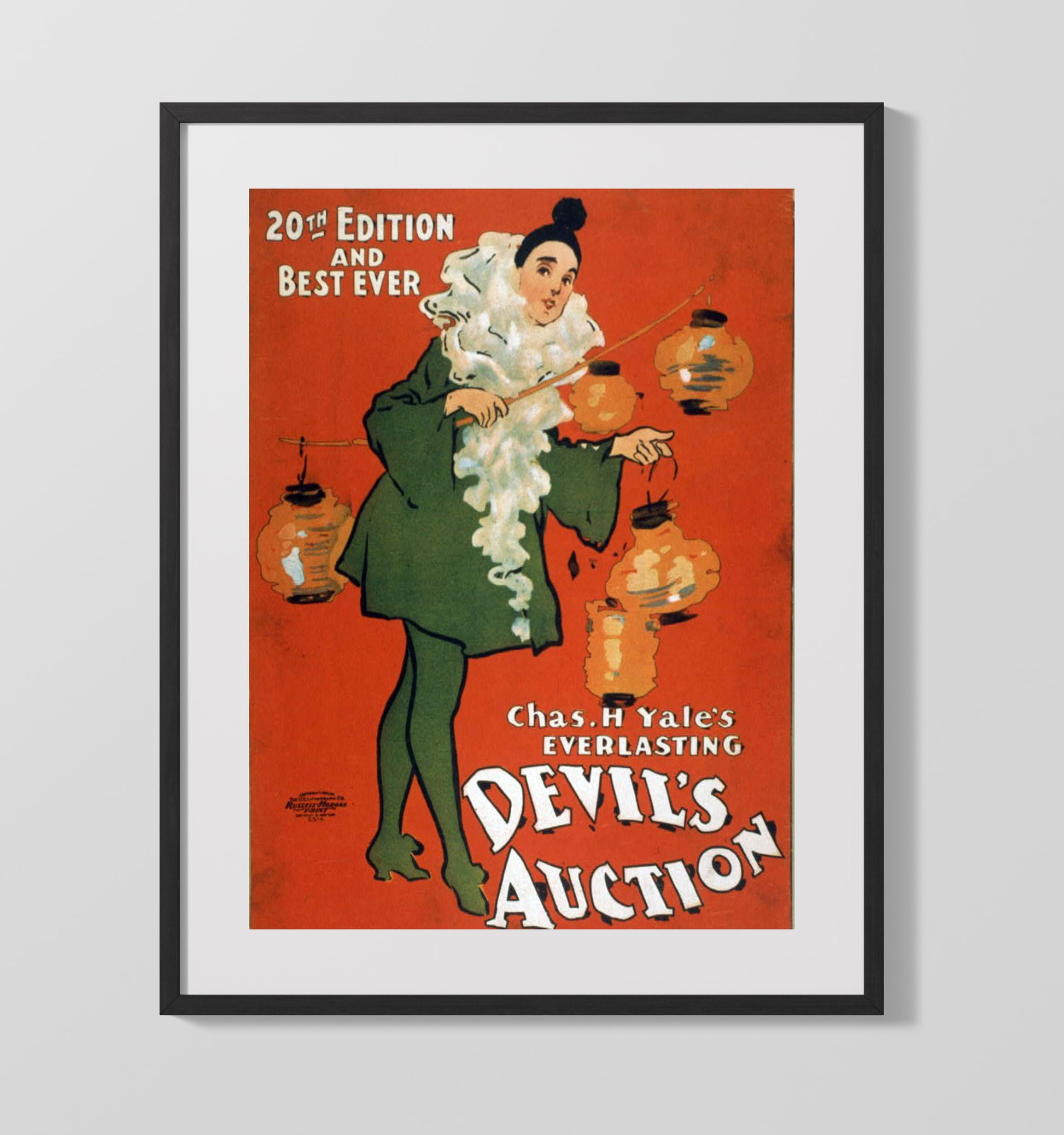 Devils Auction - Lantern Parade - Theater Poster - 16x20 Gallery Frame