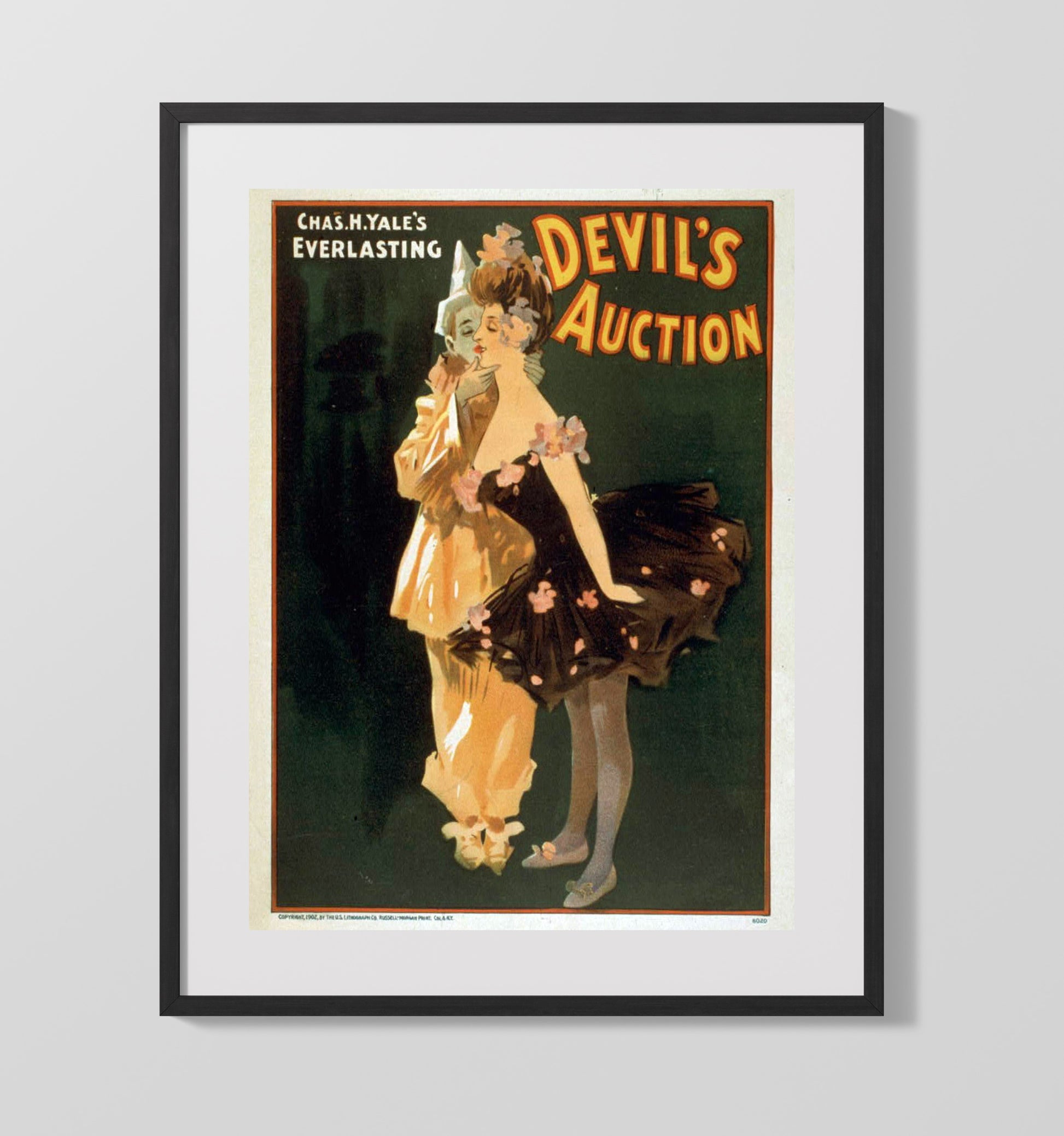 Devils Auction - Masquerade Kiss - Theater Poster - 16x20 Gallery Frame