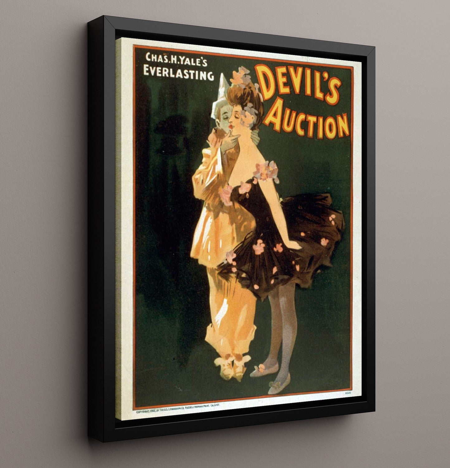 Devils Auction - Masquerade Kiss - Theater Poster - 16x20 Framed Canvas