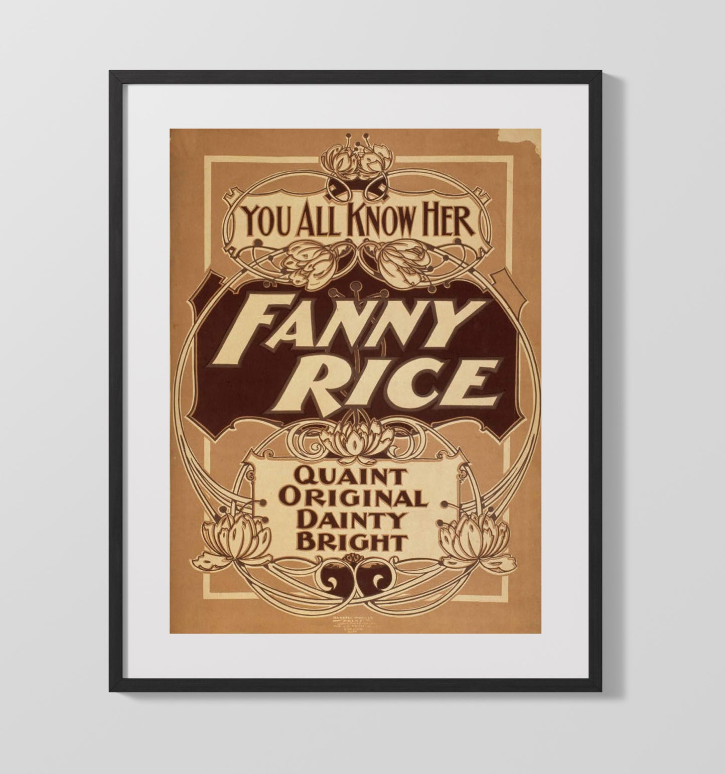 Fanny Rice - Bright Star - Theater Poster - 16x20 Gallery Frame
