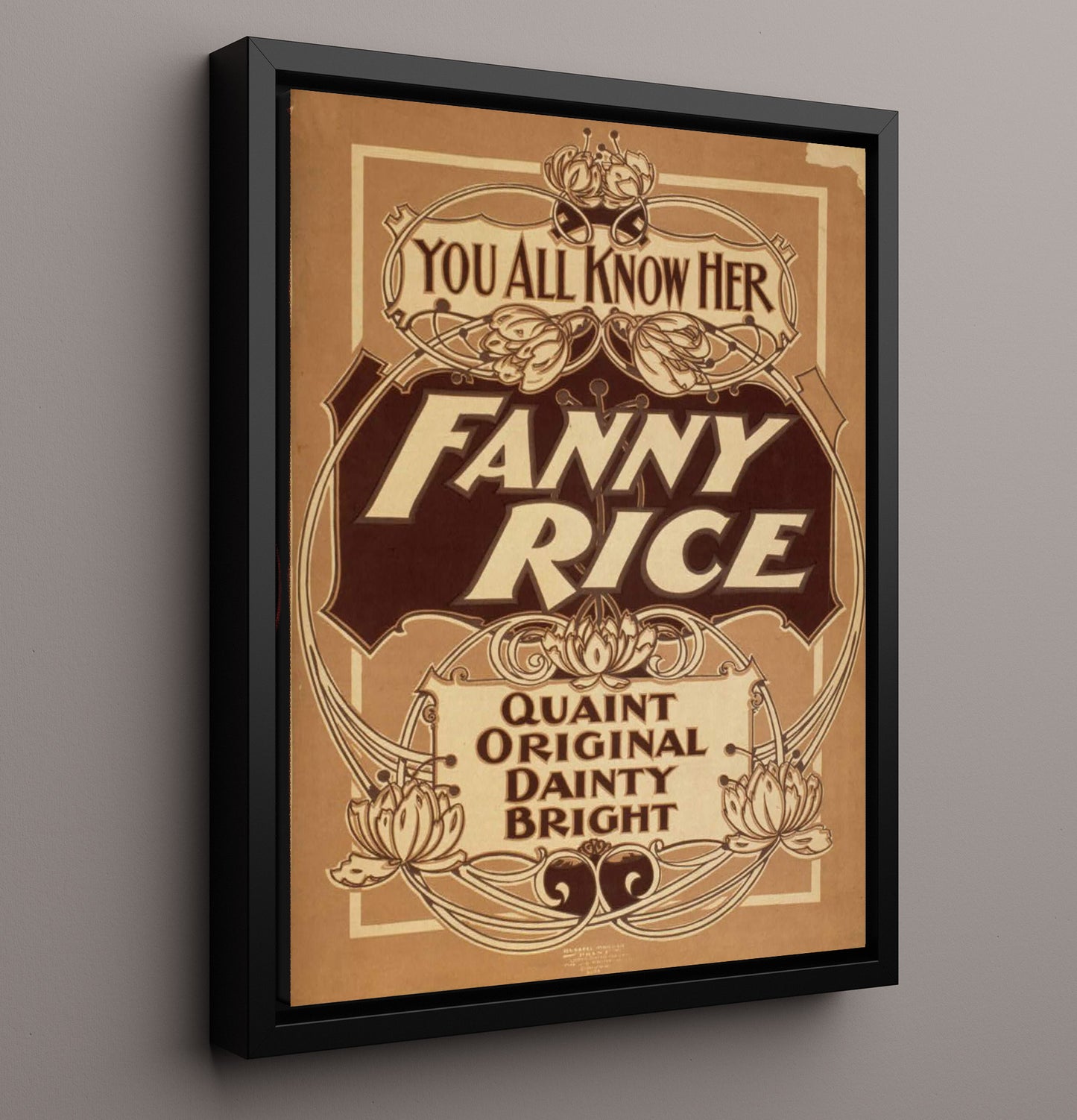Fanny Rice - Bright Star - Theater Poster - 16x20 Framed Canvas