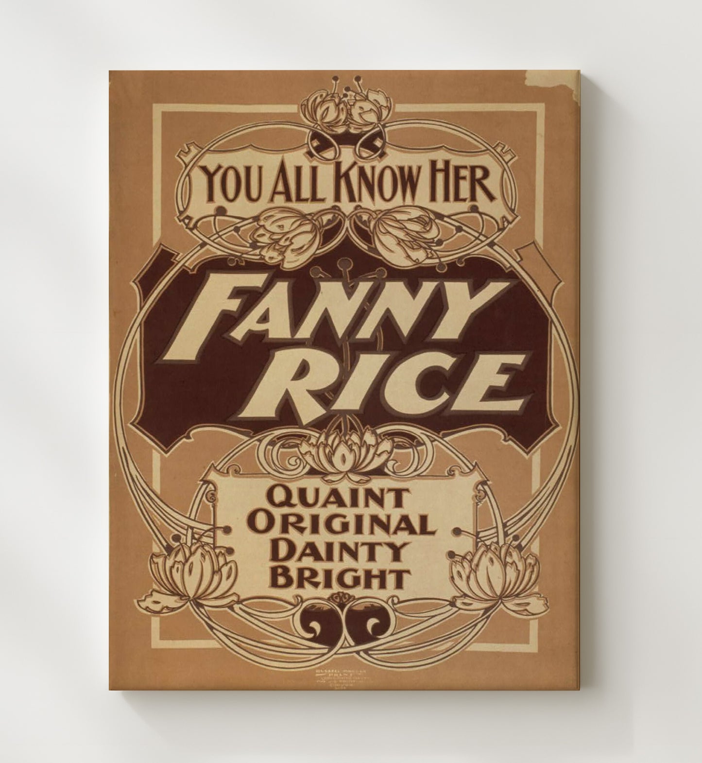 Fanny Rice - Bright Star - Theater Poster - 20x24 Canvas