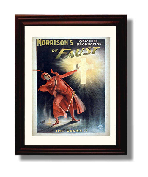 Faust - Cross Encounter - Theater Poster - 8x10 Beveled Frame