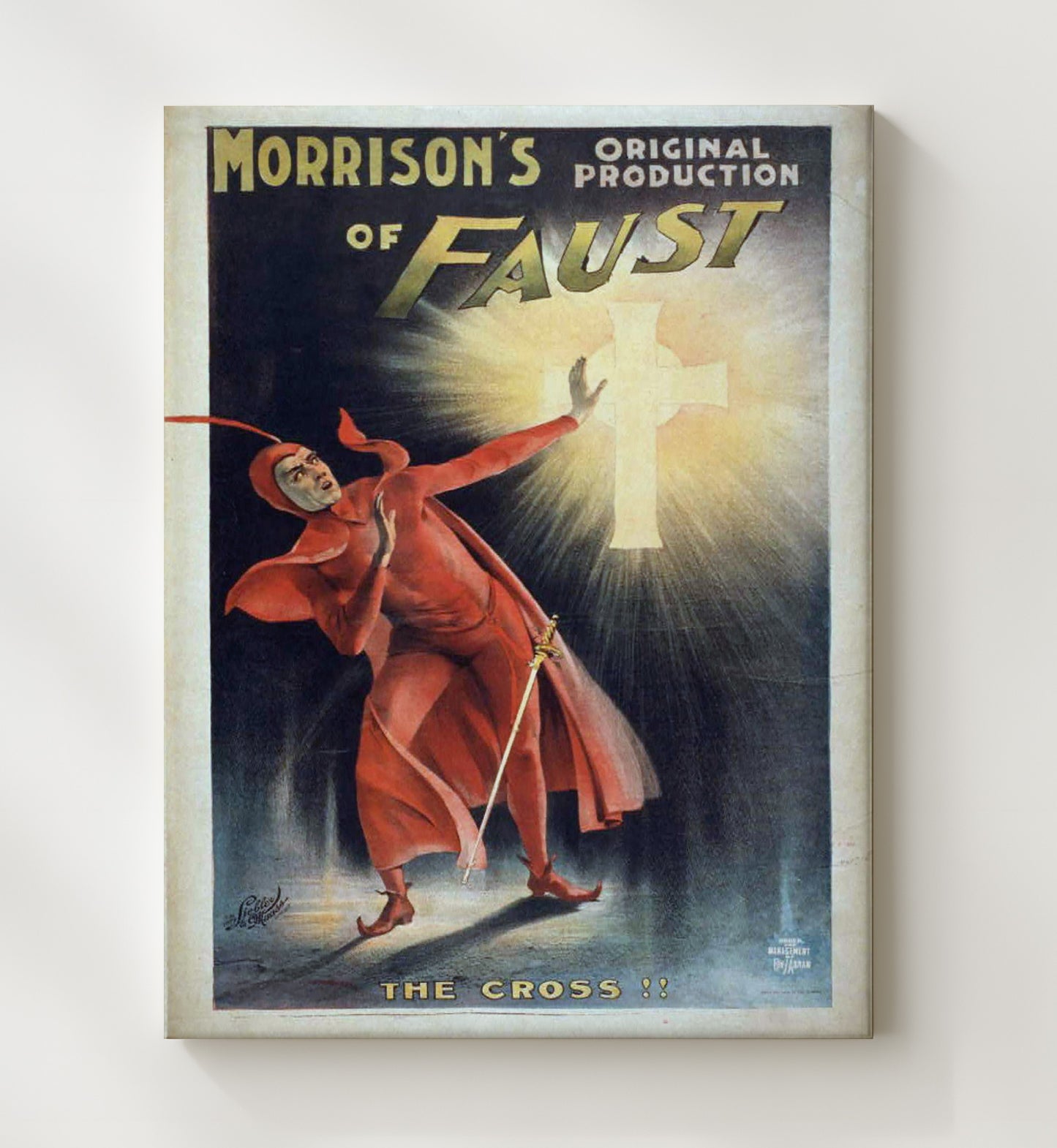 Faust - Cross Encounter - Theater Poster - 20x24 Canvas